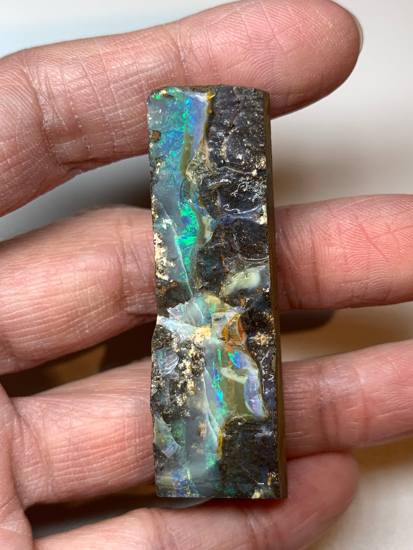 Boulder Opal Split Rubs Trio. 52.4 Grams