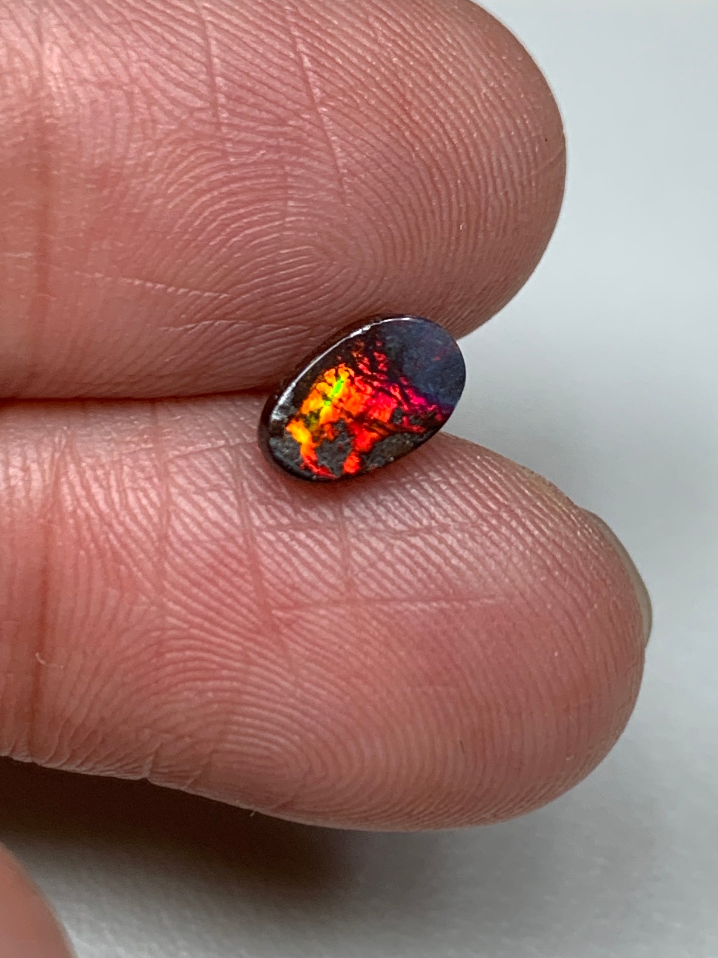 Flashy Red. Solid Boulder Opal. 0.81 Ct