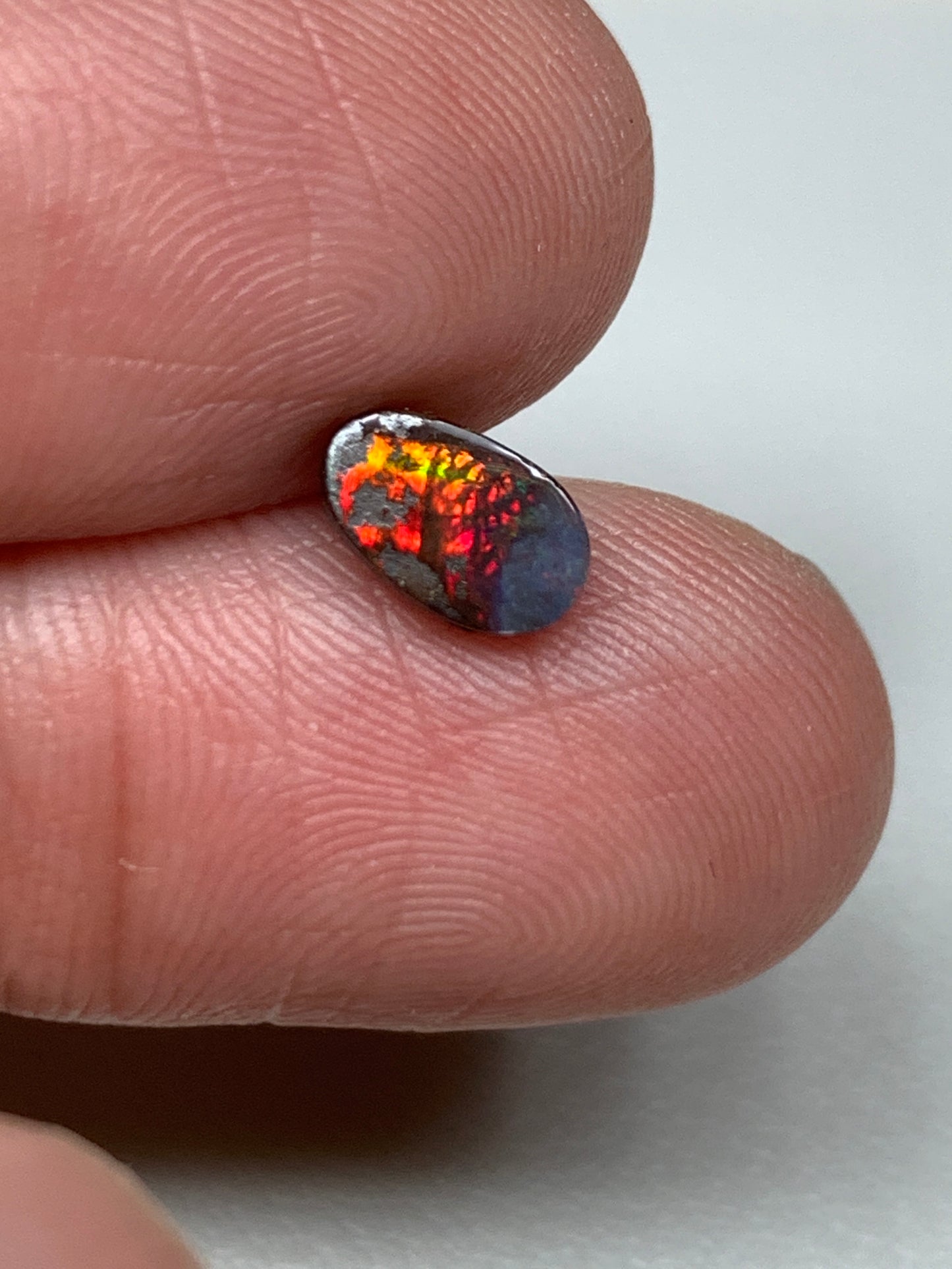 Flashy Red. Solid Boulder Opal. 0.81 Ct