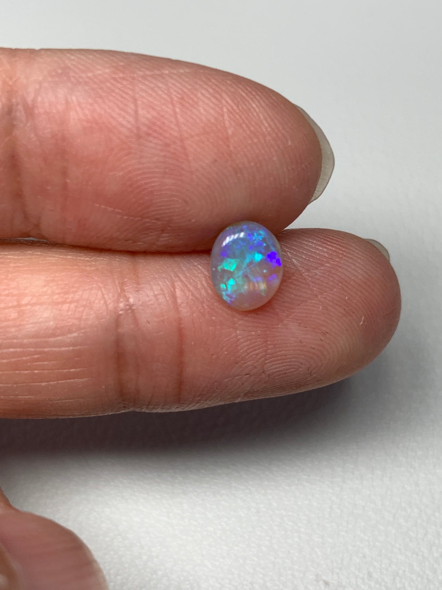 Bright Crystals. Lightning Ridge Opal Pair. 1.16 Ct