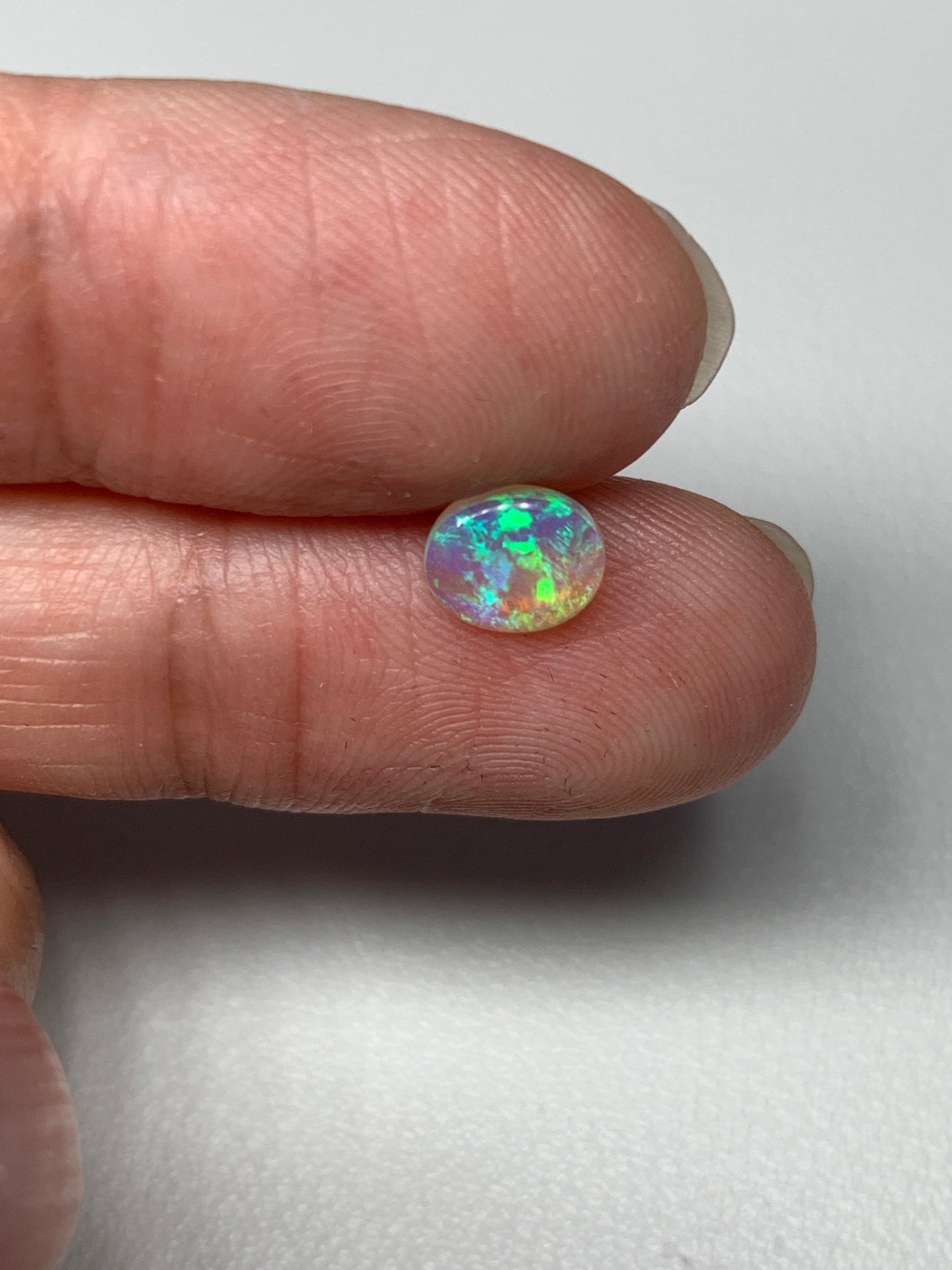 Bright Crystals. Lightning Ridge Opal Pair. 1.16 Ct