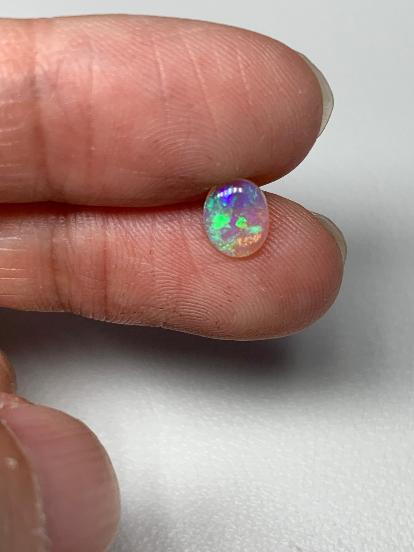 Bright Crystals. Lightning Ridge Opal Pair. 1.16 Ct