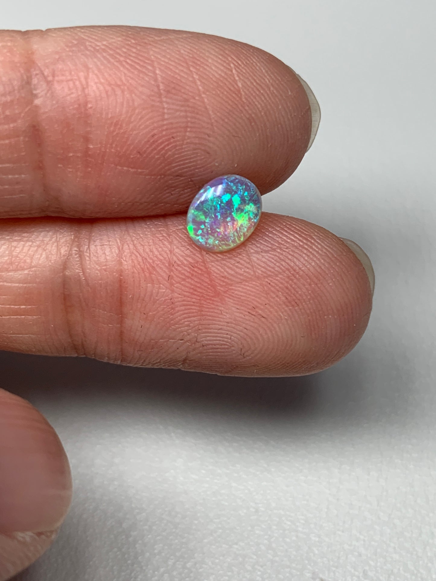 Bright Crystals. Lightning Ridge Opal Pair. 1.16 Ct