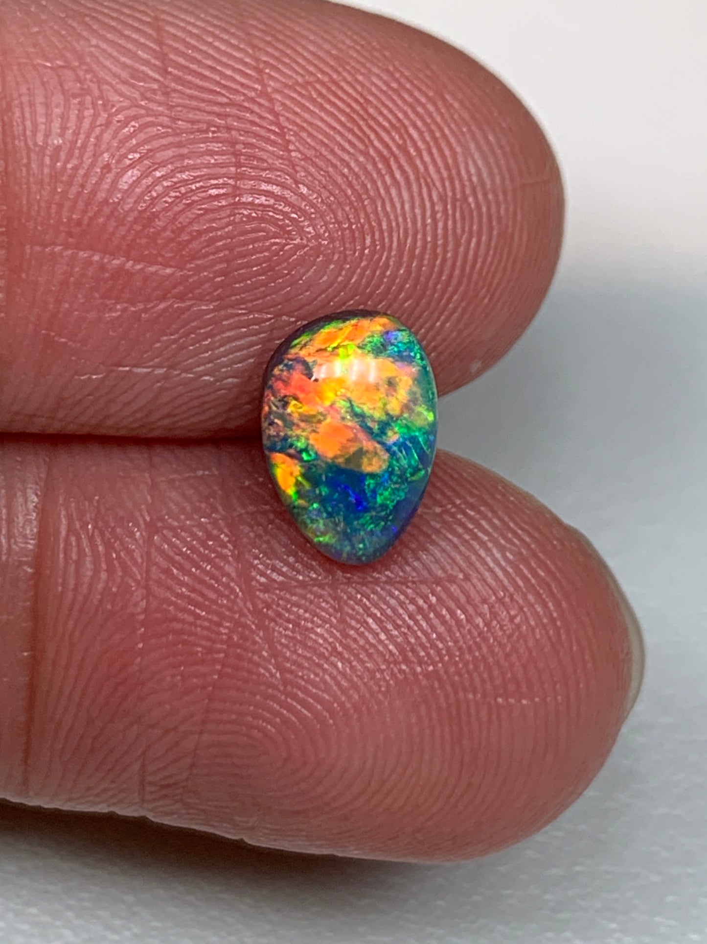 Gem Drop. Lightning Ridge Solid Black Opal. 1.30 Ct
