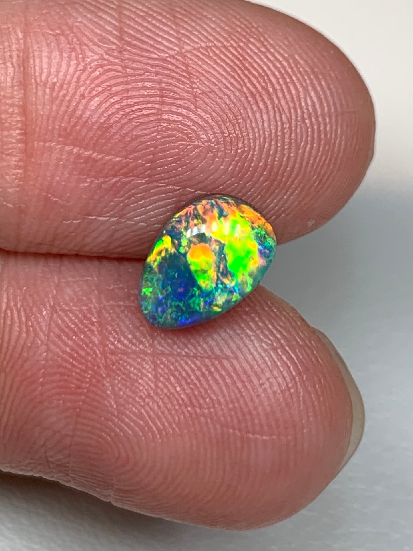 Gem Drop. Lightning Ridge Solid Black Opal. 1.30 Ct