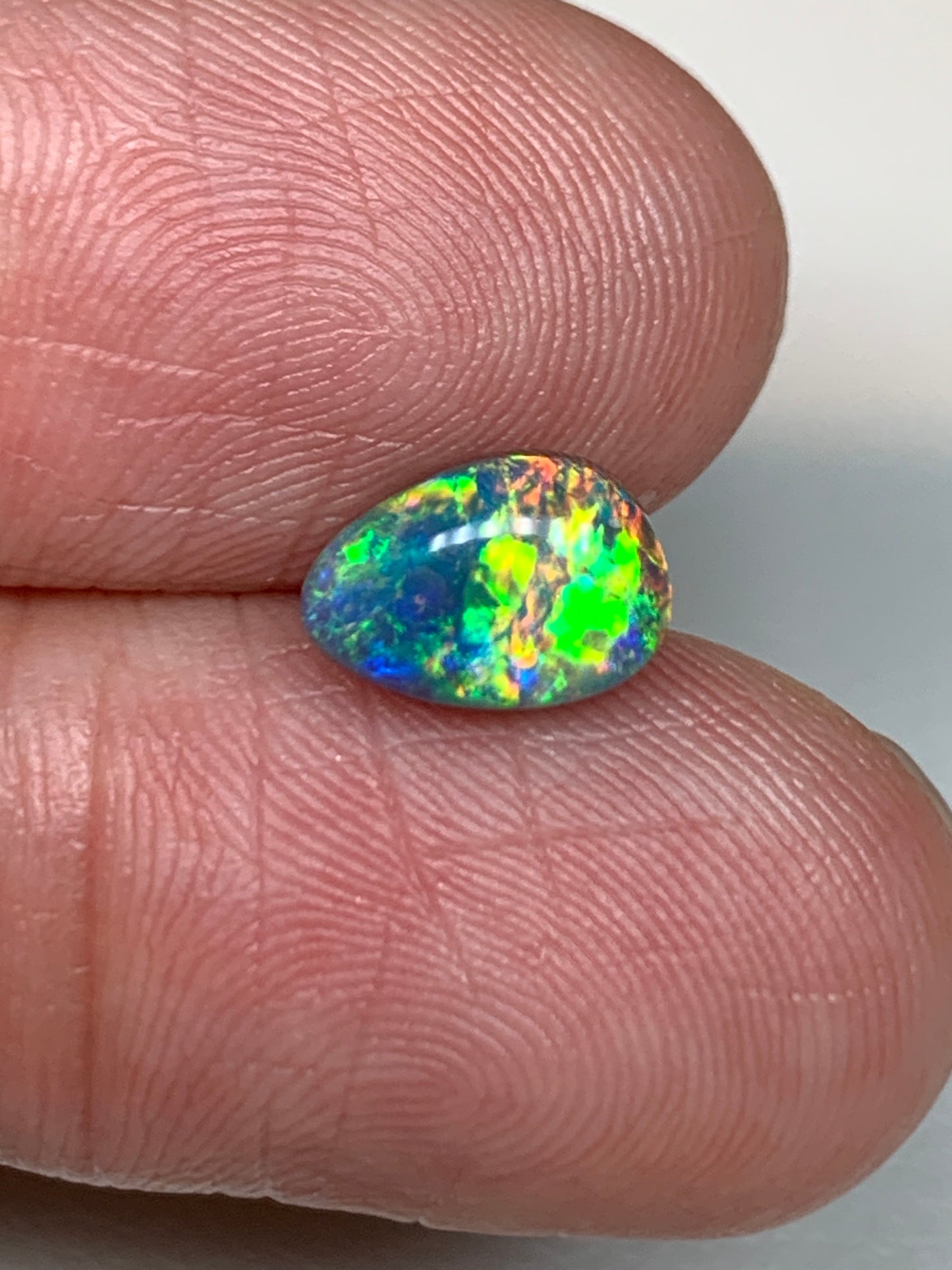 Gem Drop. Lightning Ridge Solid Black Opal. 1.30 Ct