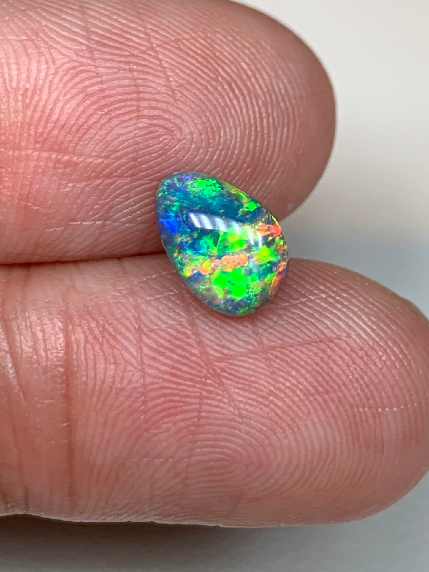 Gem Drop. Lightning Ridge Solid Black Opal. 1.30 Ct