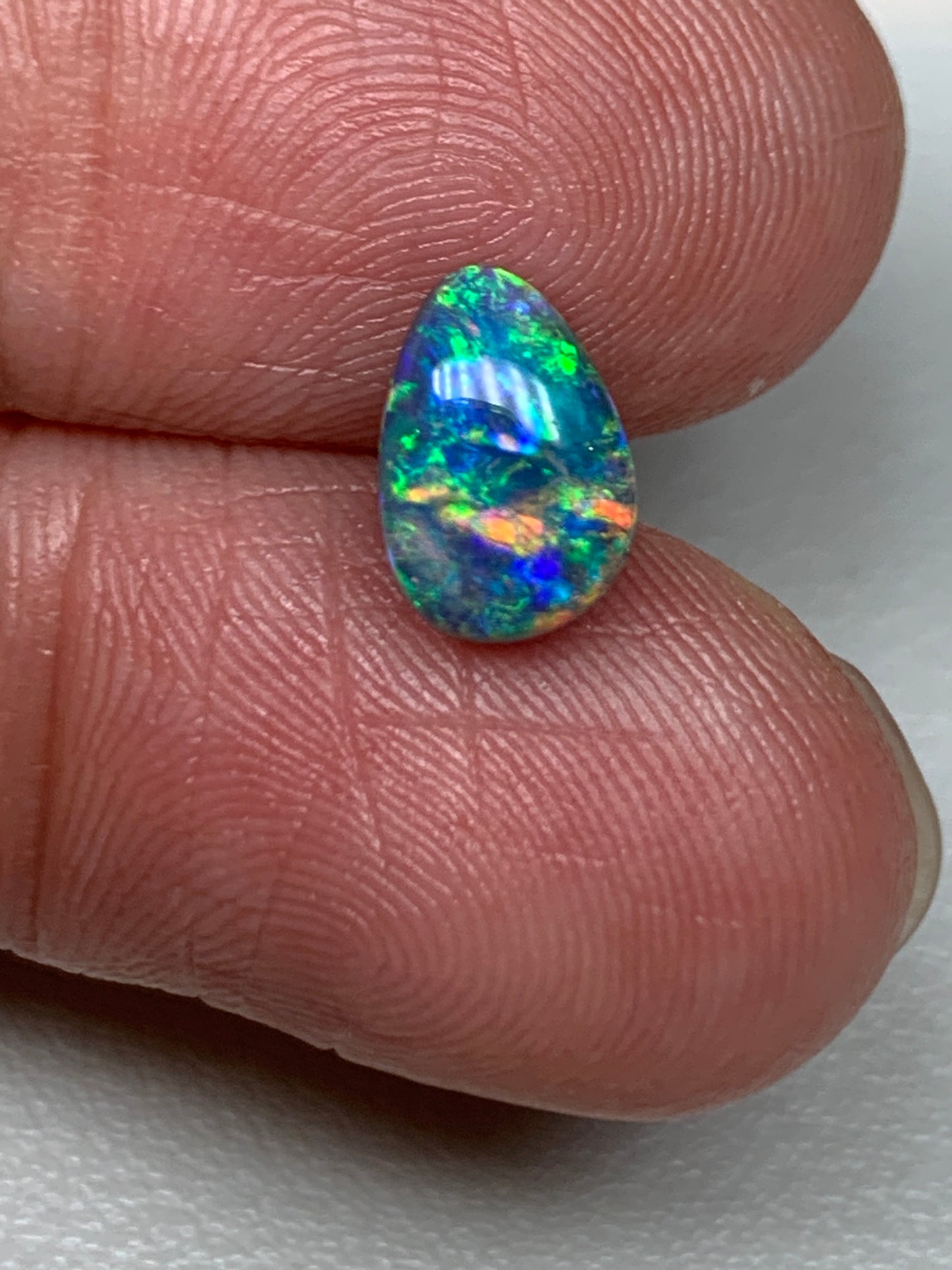 Gem Drop. Lightning Ridge Solid Black Opal. 1.30 Ct