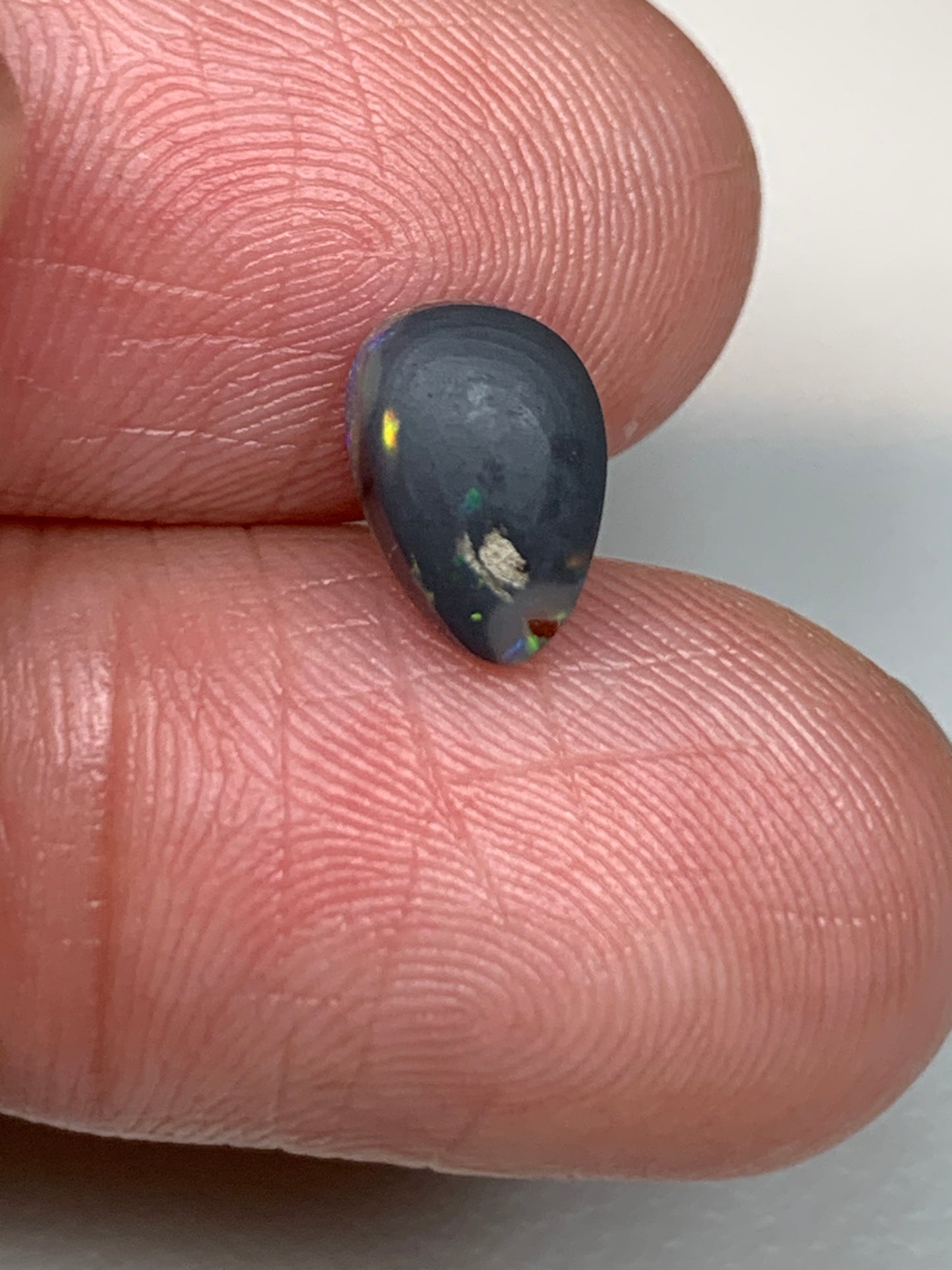 Gem Drop. Lightning Ridge Solid Black Opal. 1.30 Ct