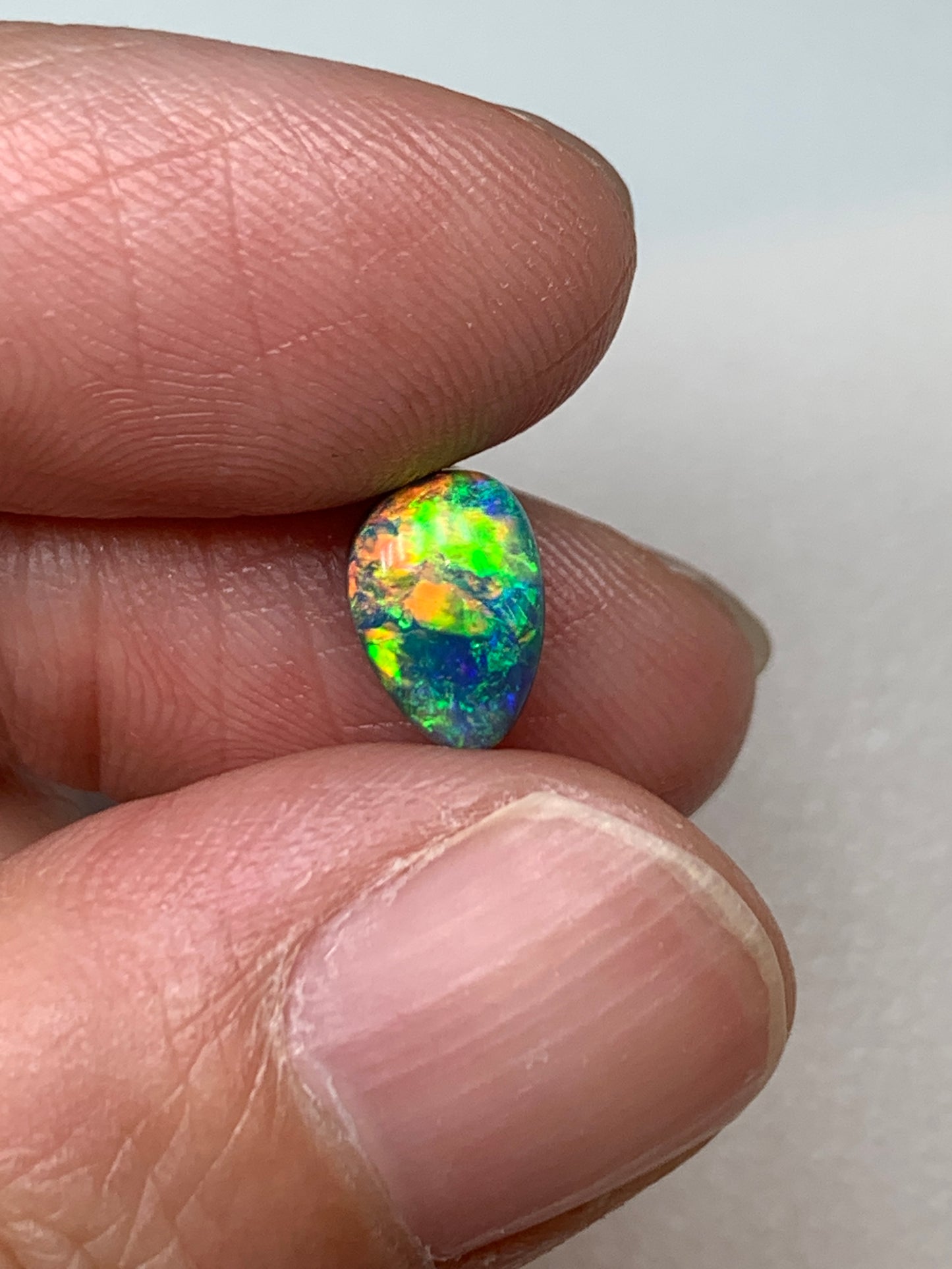 Gem Drop. Lightning Ridge Solid Black Opal. 1.30 Ct