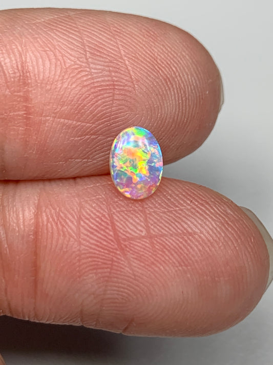 Flower Garden. Lightning Ridge Solid Crystal Opal. 0.31 Ct