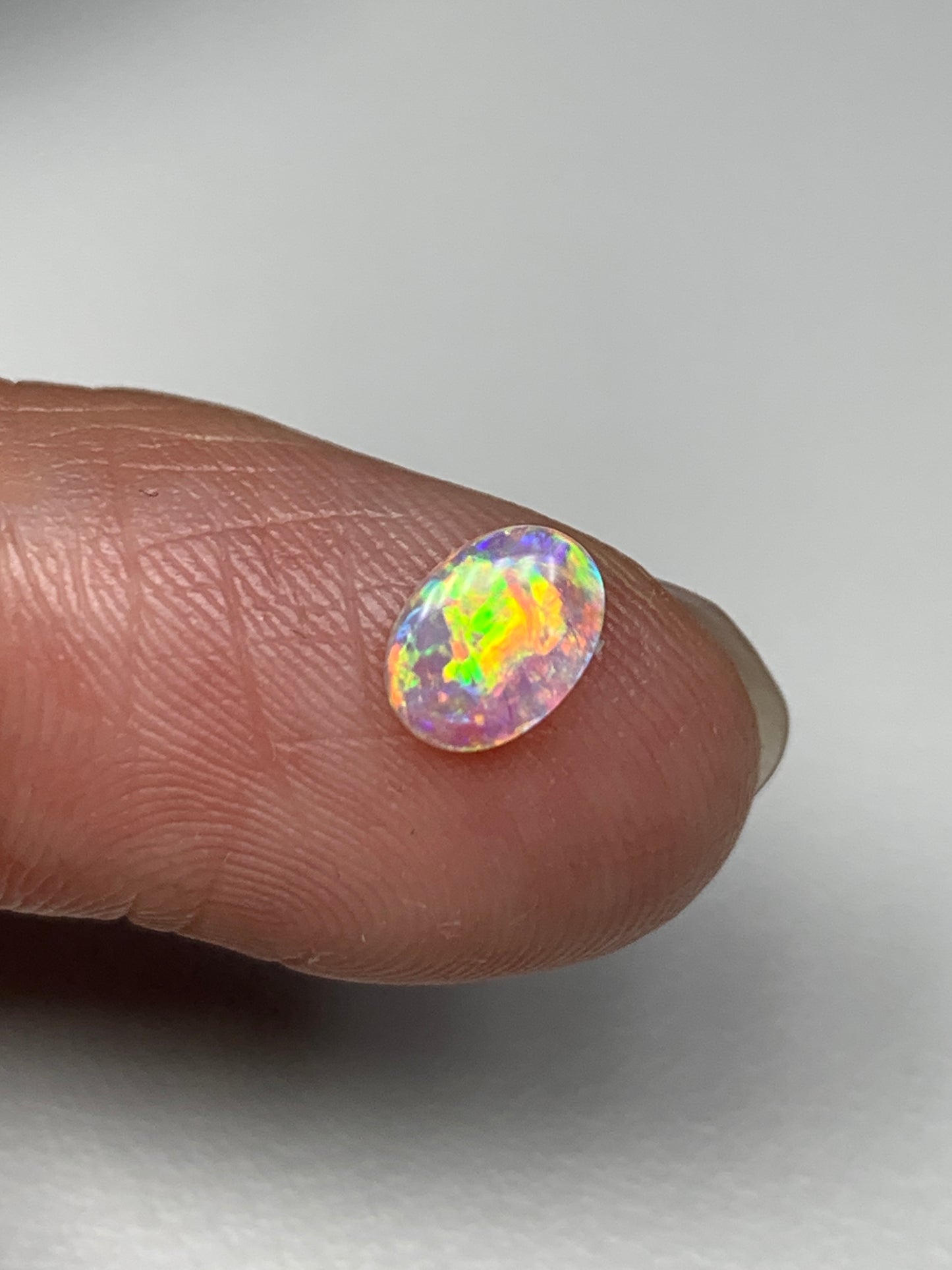 Flower Garden. Lightning Ridge Solid Crystal Opal. 0.31 Ct