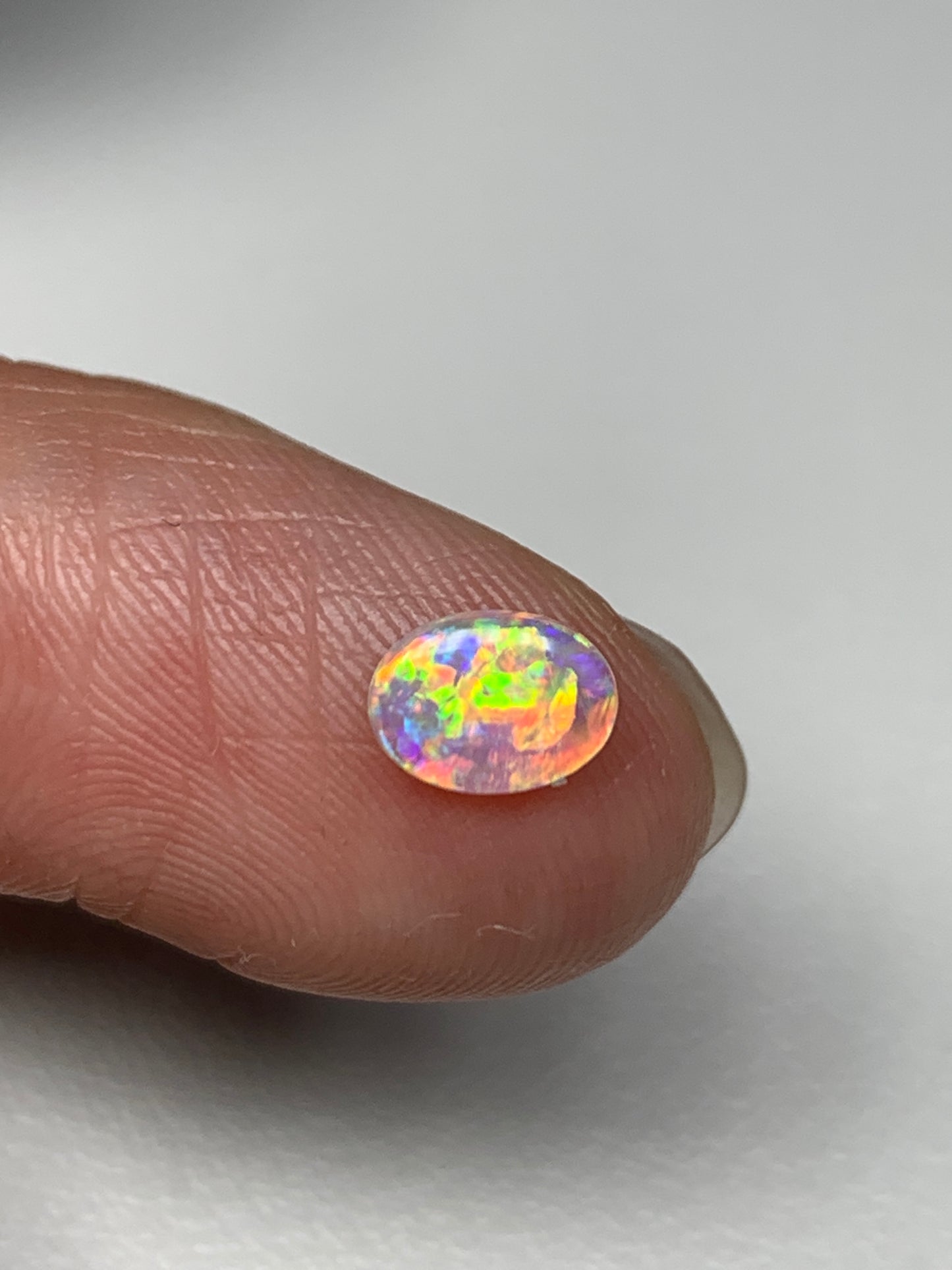 Flower Garden. Lightning Ridge Solid Crystal Opal. 0.31 Ct