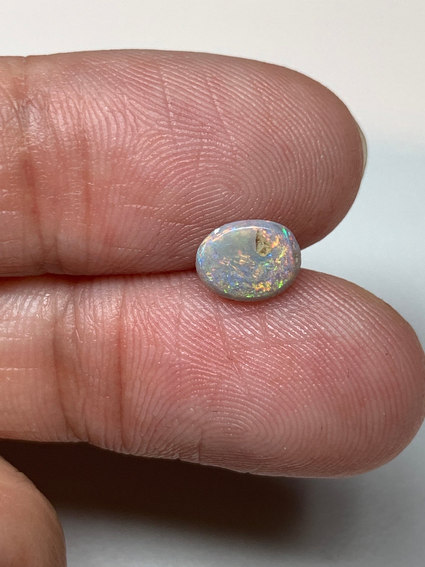 Multicolour Sparkles. Lightning Ridge Opal Pair. 1.14 Ct
