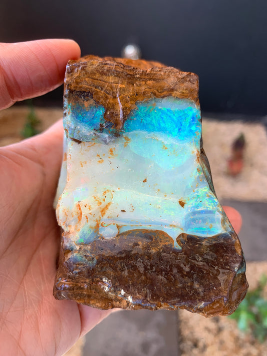 Gemstone Brilliance. Rough Boulder Opal Rock. 600 Grams