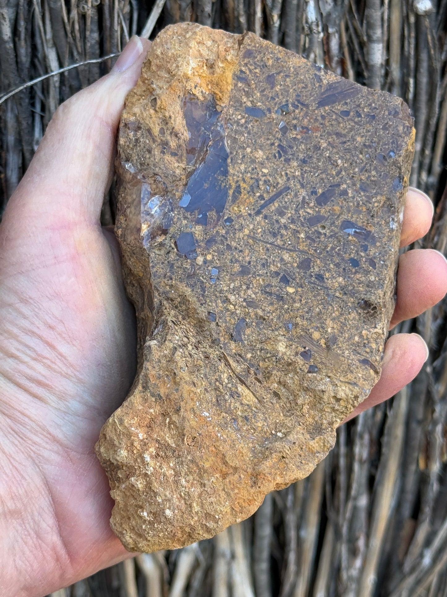 Studded Crystals. Rough Boulder Opal Rock. 617 Grams