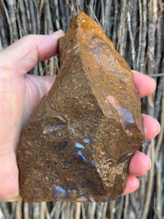 Studded Crystals. Rough Boulder Opal Rock. 617 Grams