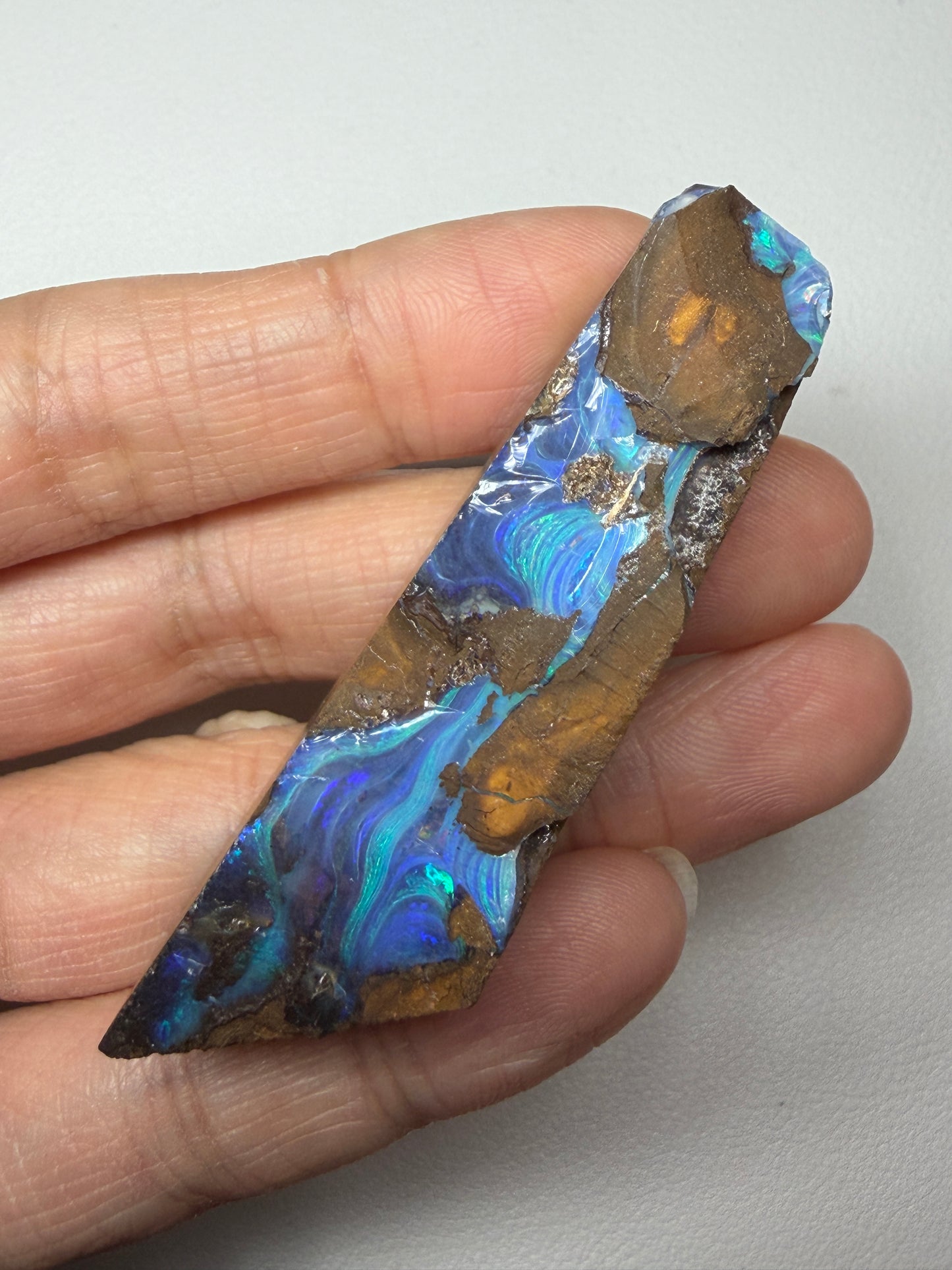 Boulder Opal Natural Single Split. 117.2 Carats