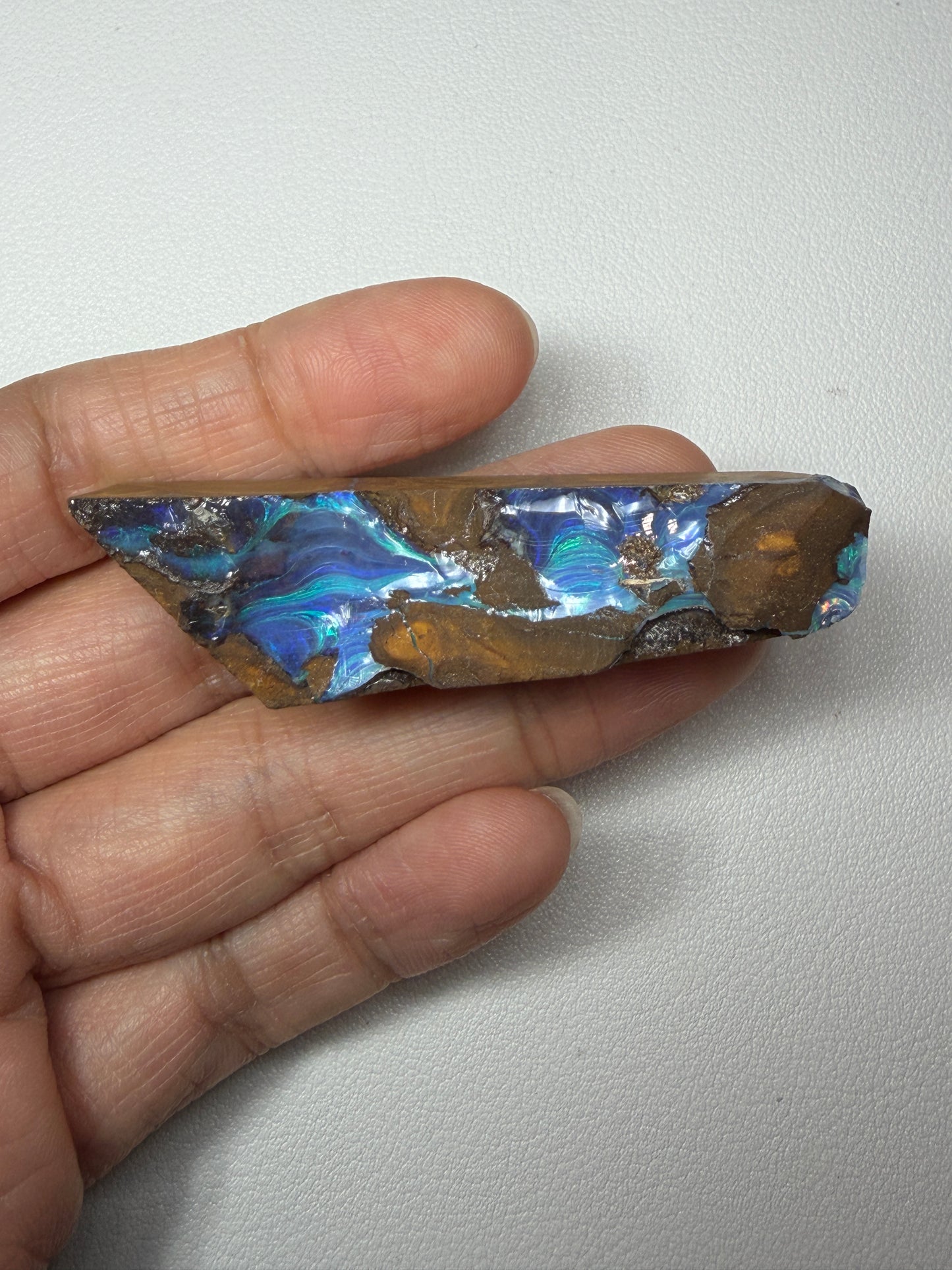Boulder Opal Natural Single Split. 117.2 Carats