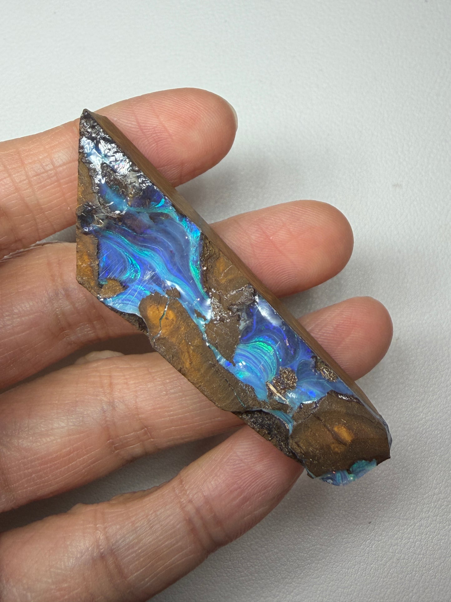 Boulder Opal Natural Single Split. 117.2 Carats
