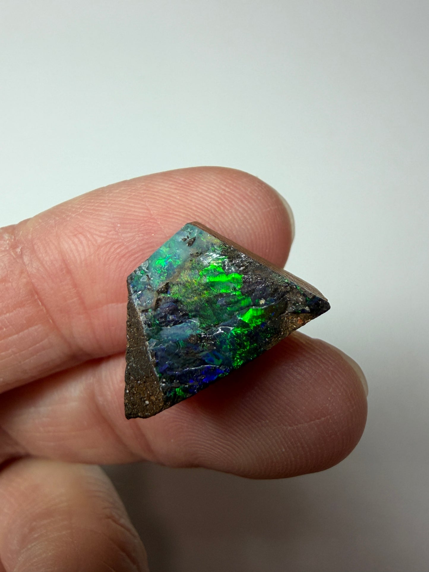 Boulder Opal Natural Single Split. 12.35 Carats