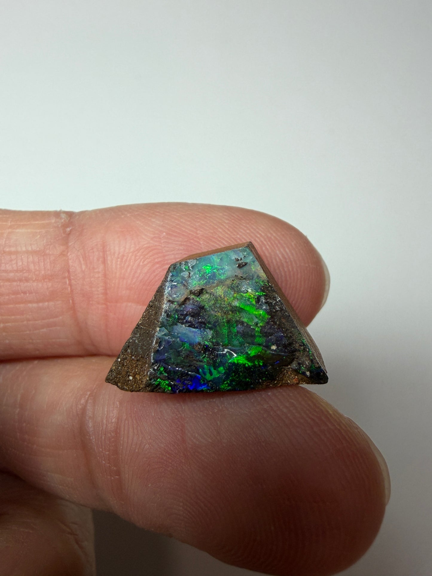 Boulder Opal Natural Single Split. 12.35 Carats