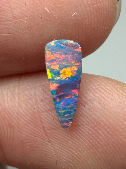 Sunset Scene. Lightning Ridge Doublet Black Opal. 0.55 Ct