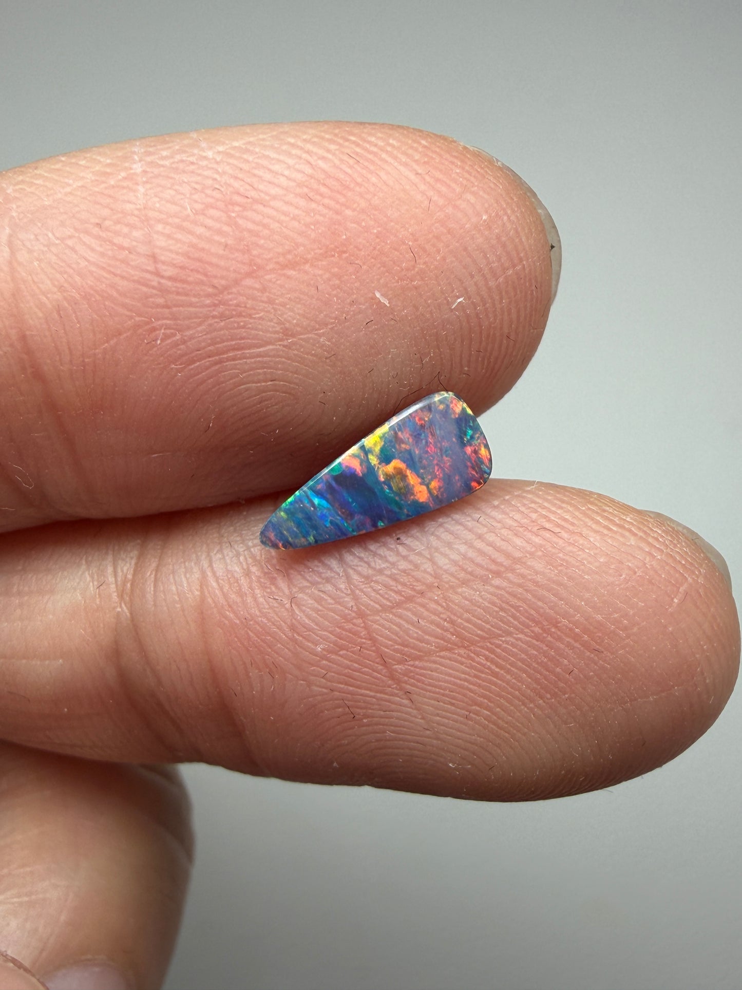 Sunset Scene. Lightning Ridge Doublet Black Opal. 0.55 Ct