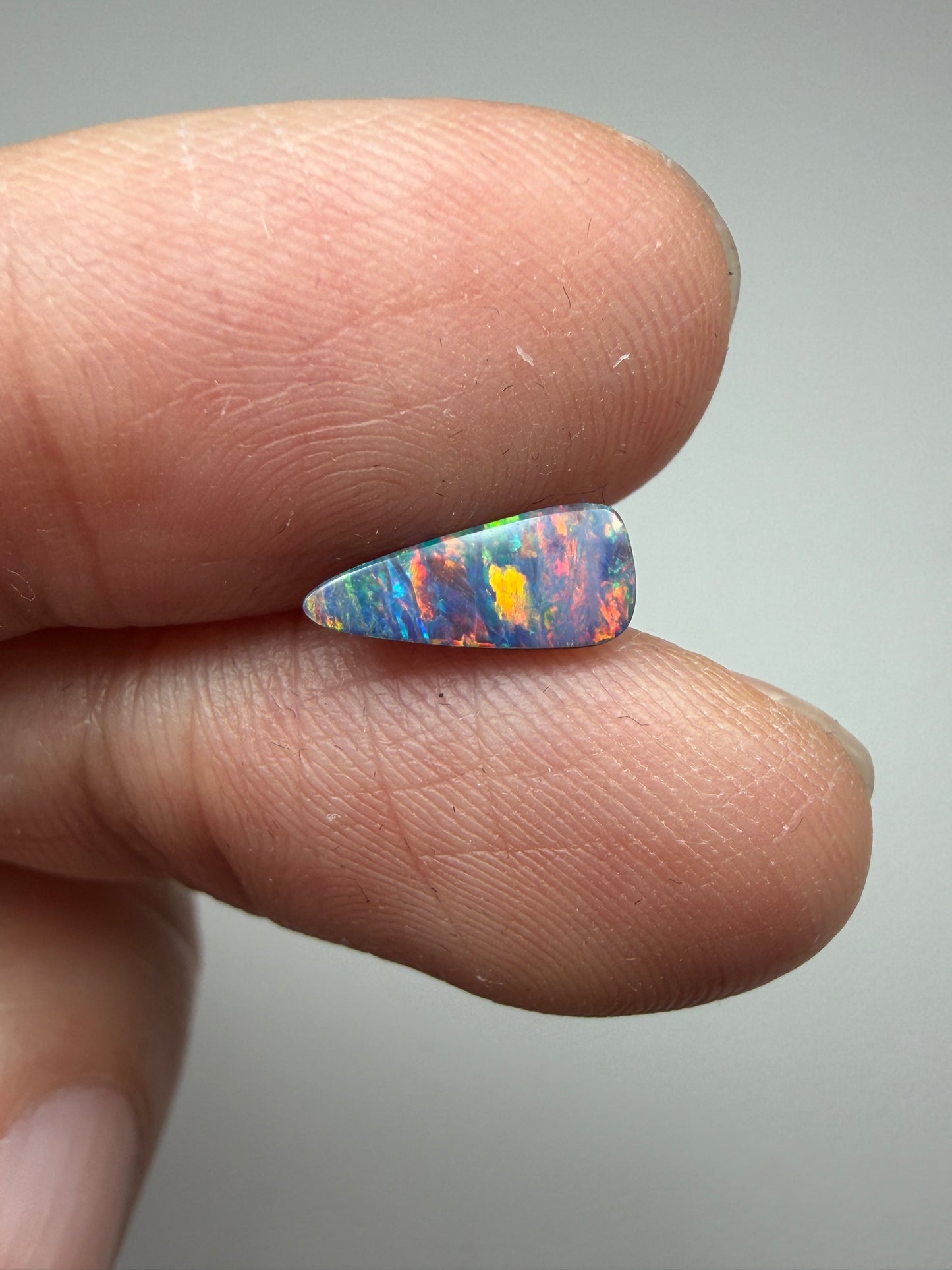 Sunset Scene. Lightning Ridge Doublet Black Opal. 0.55 Ct