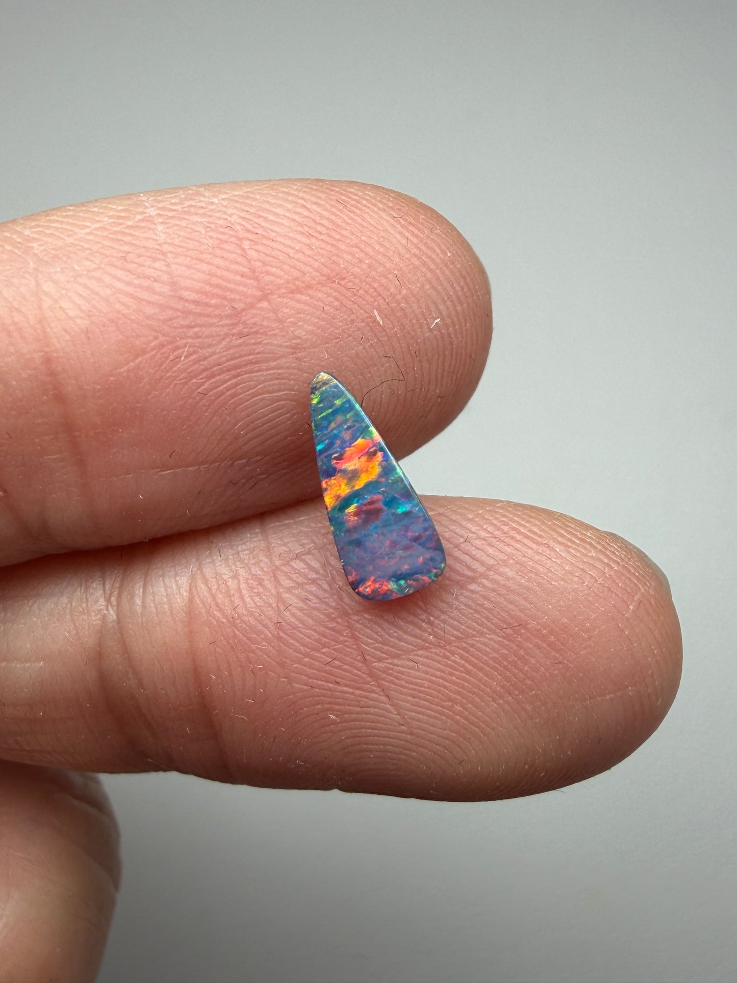 Sunset Scene. Lightning Ridge Doublet Black Opal. 0.55 Ct