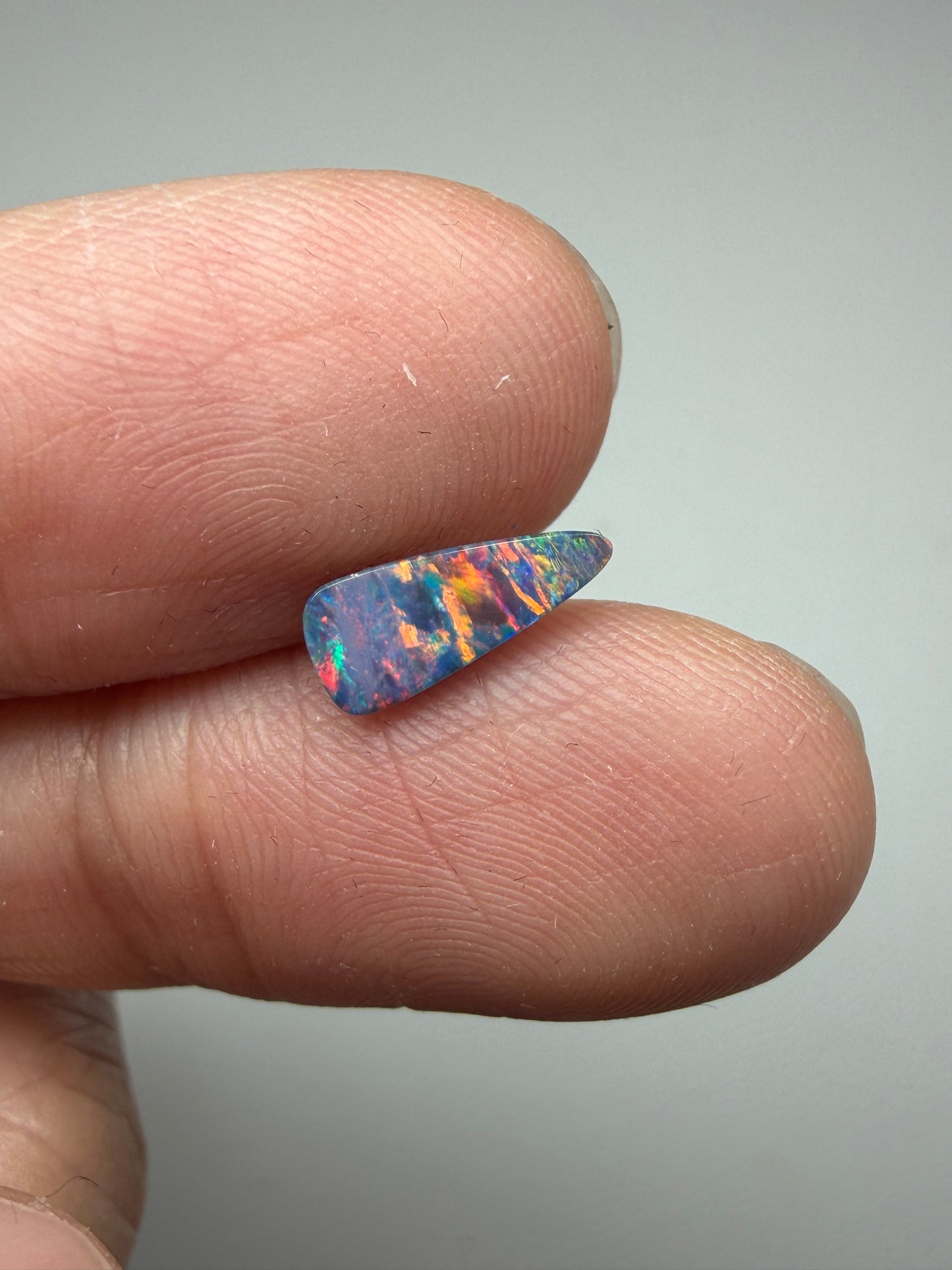 Sunset Scene. Lightning Ridge Doublet Black Opal. 0.55 Ct