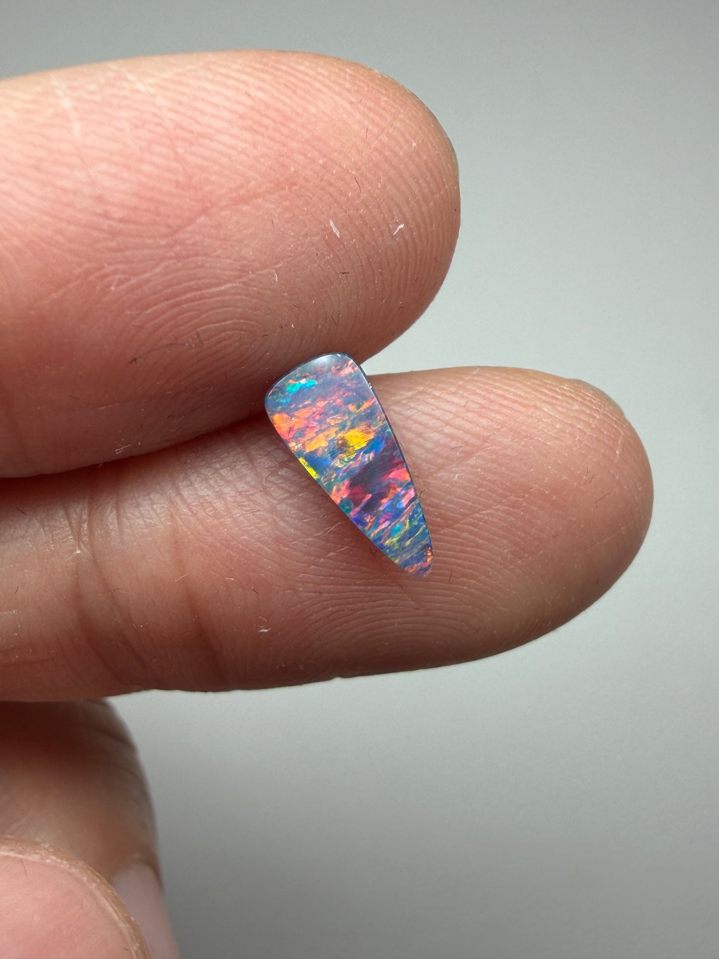 Sunset Scene. Lightning Ridge Doublet Black Opal. 0.55 Ct