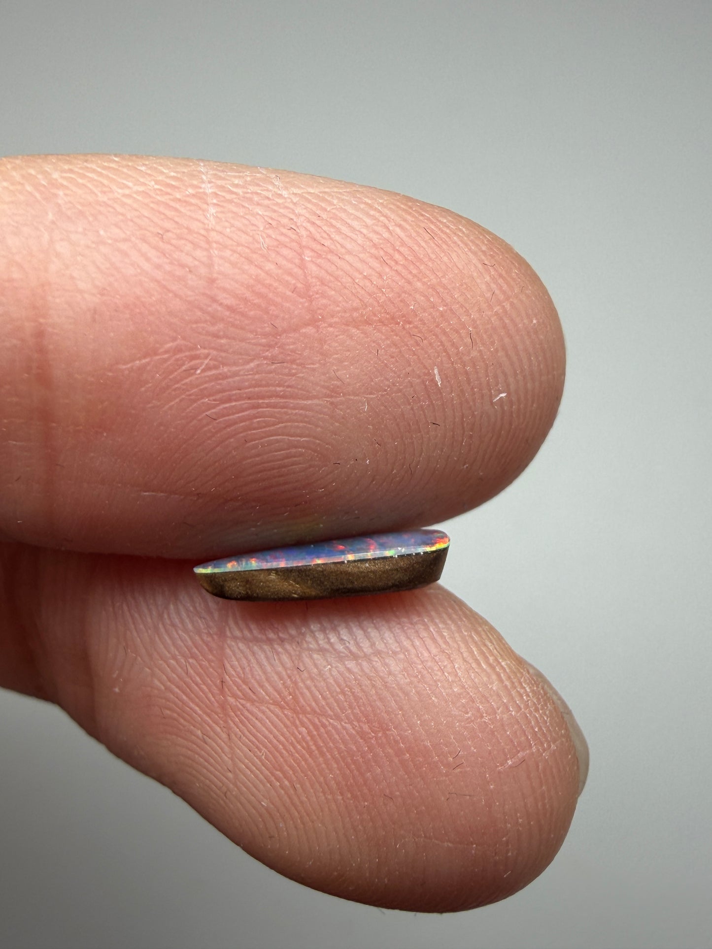 Sunset Scene. Lightning Ridge Doublet Black Opal. 0.55 Ct