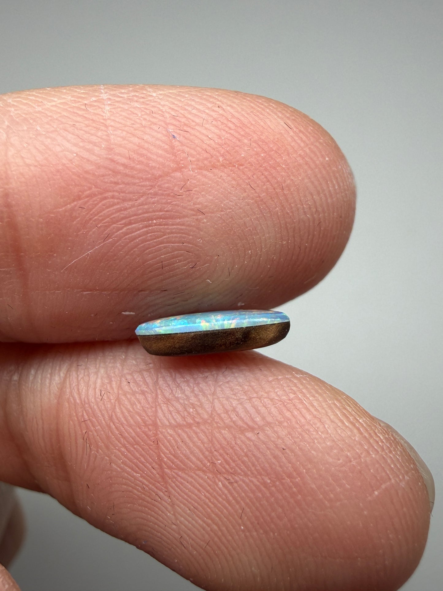 Multi Lines. Lightning Ridge Doublet Opal. 0.65 Ct