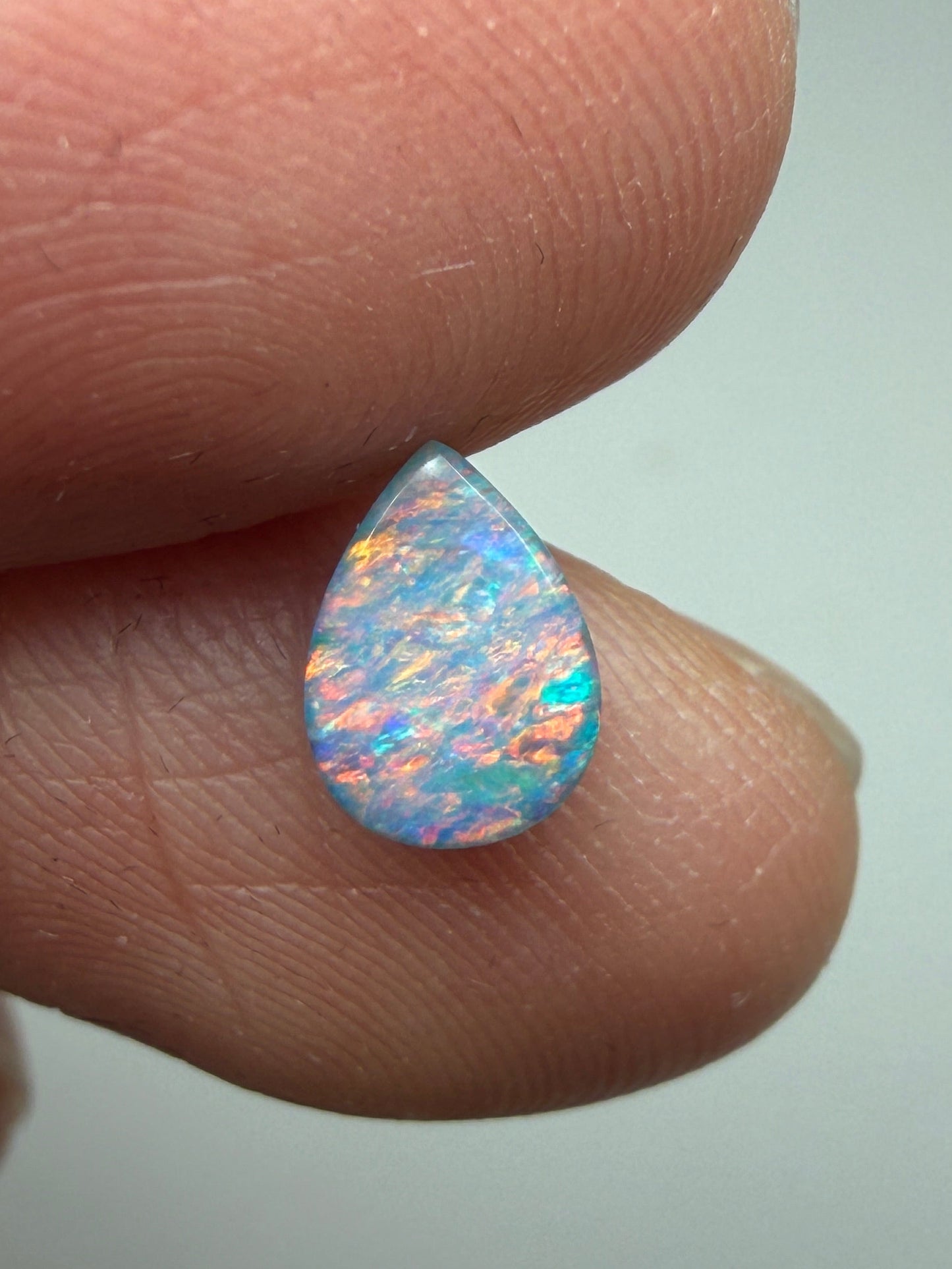 Drip Drop. Lightning Ridge Doublet Opal. 0.55 Ct