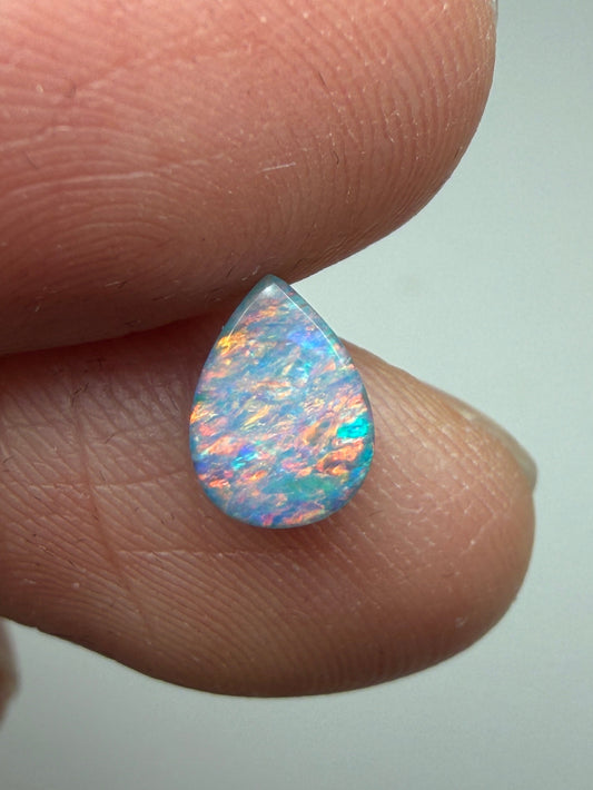 Drip Drop. Lightning Ridge Doublet Opal. 0.55 Ct