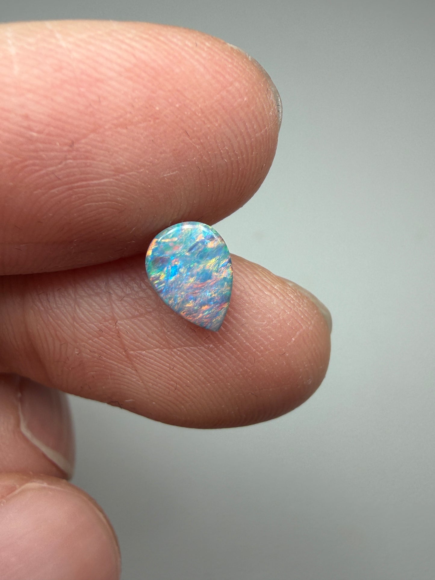 Drip Drop. Lightning Ridge Doublet Opal. 0.55 Ct