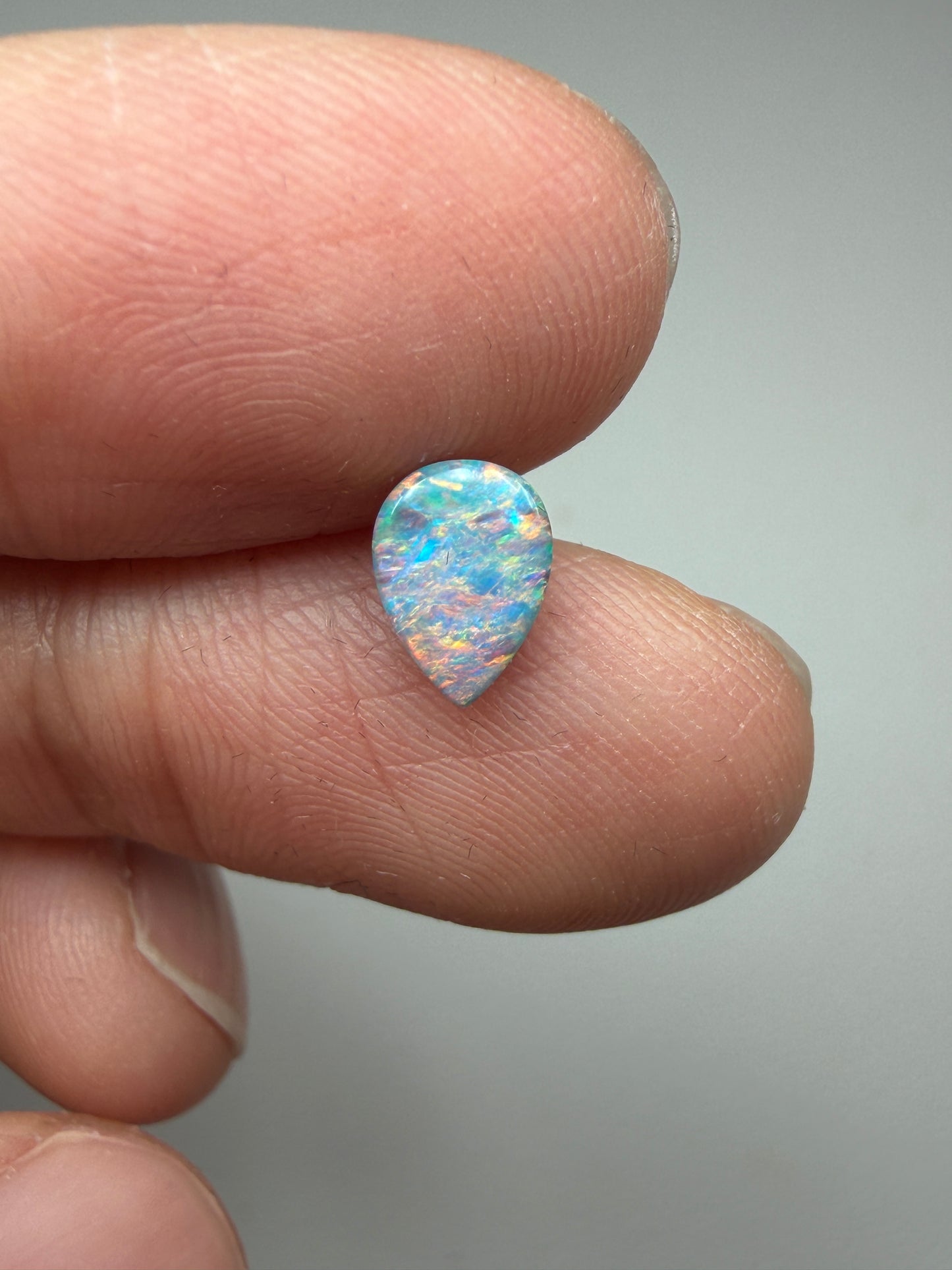 Drip Drop. Lightning Ridge Doublet Opal. 0.55 Ct