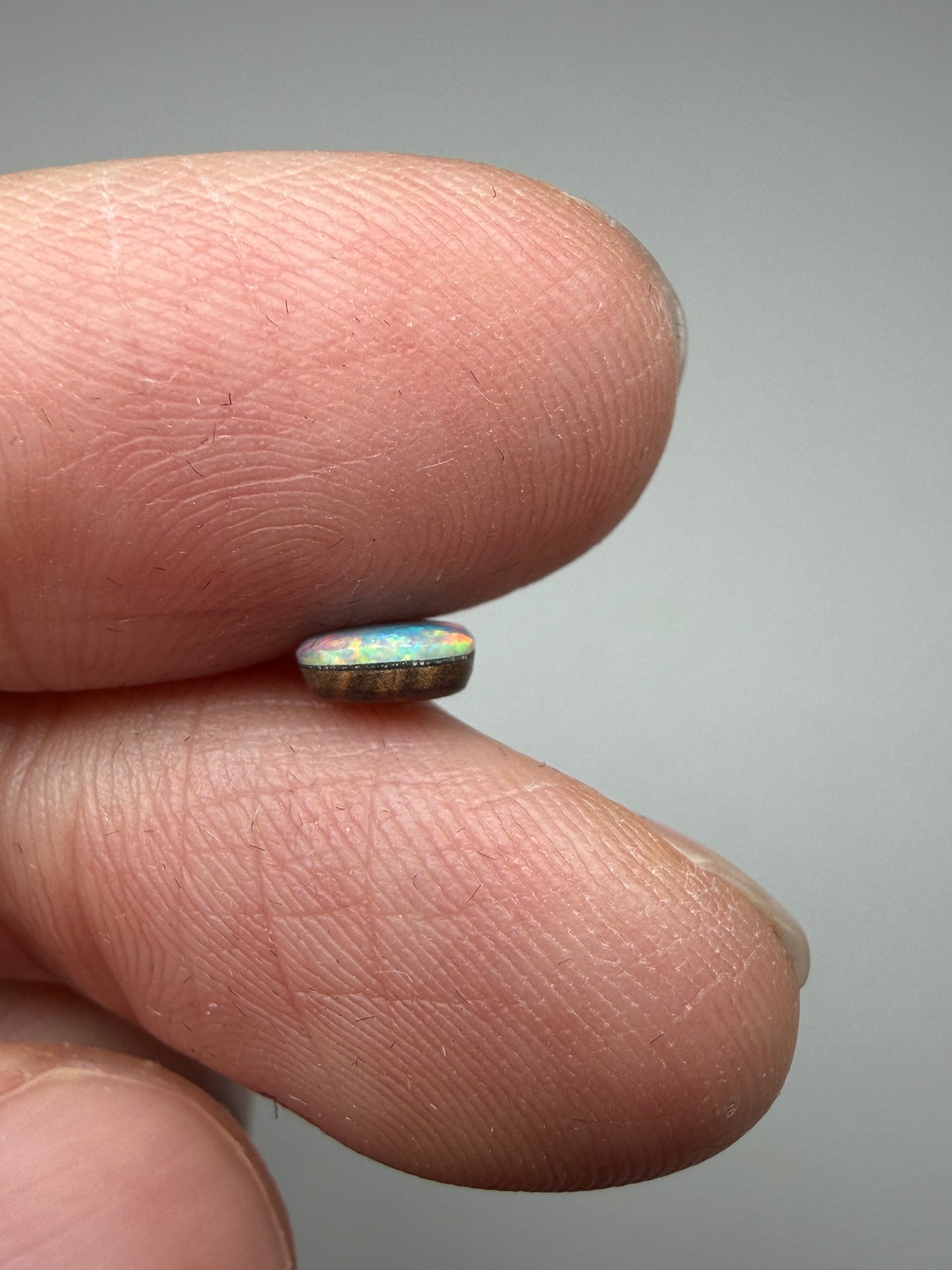 Drip Drop. Lightning Ridge Doublet Opal. 0.55 Ct