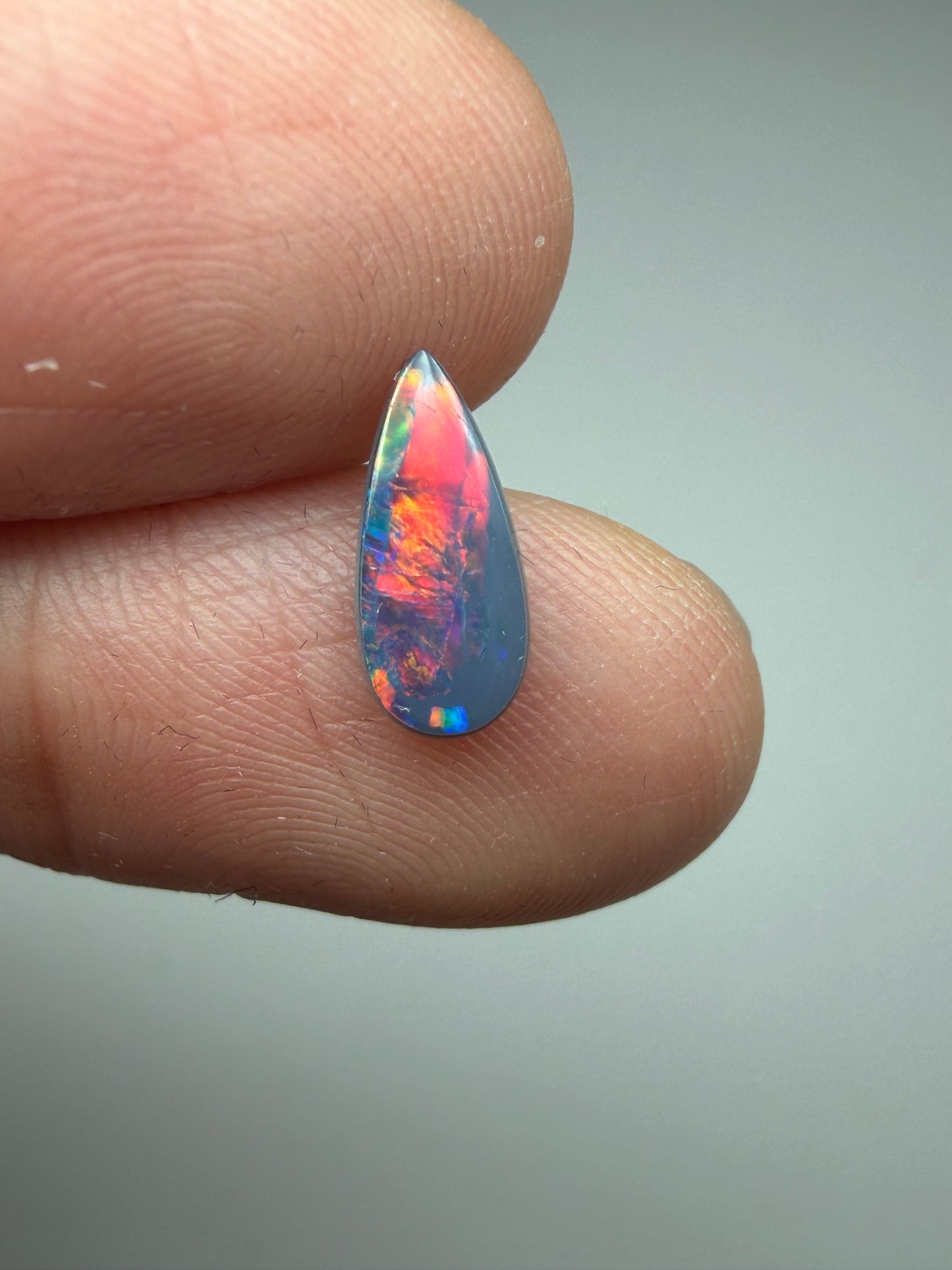 Traffic Light. Lightning Ridge Doublet Opal. 0.60 Ct