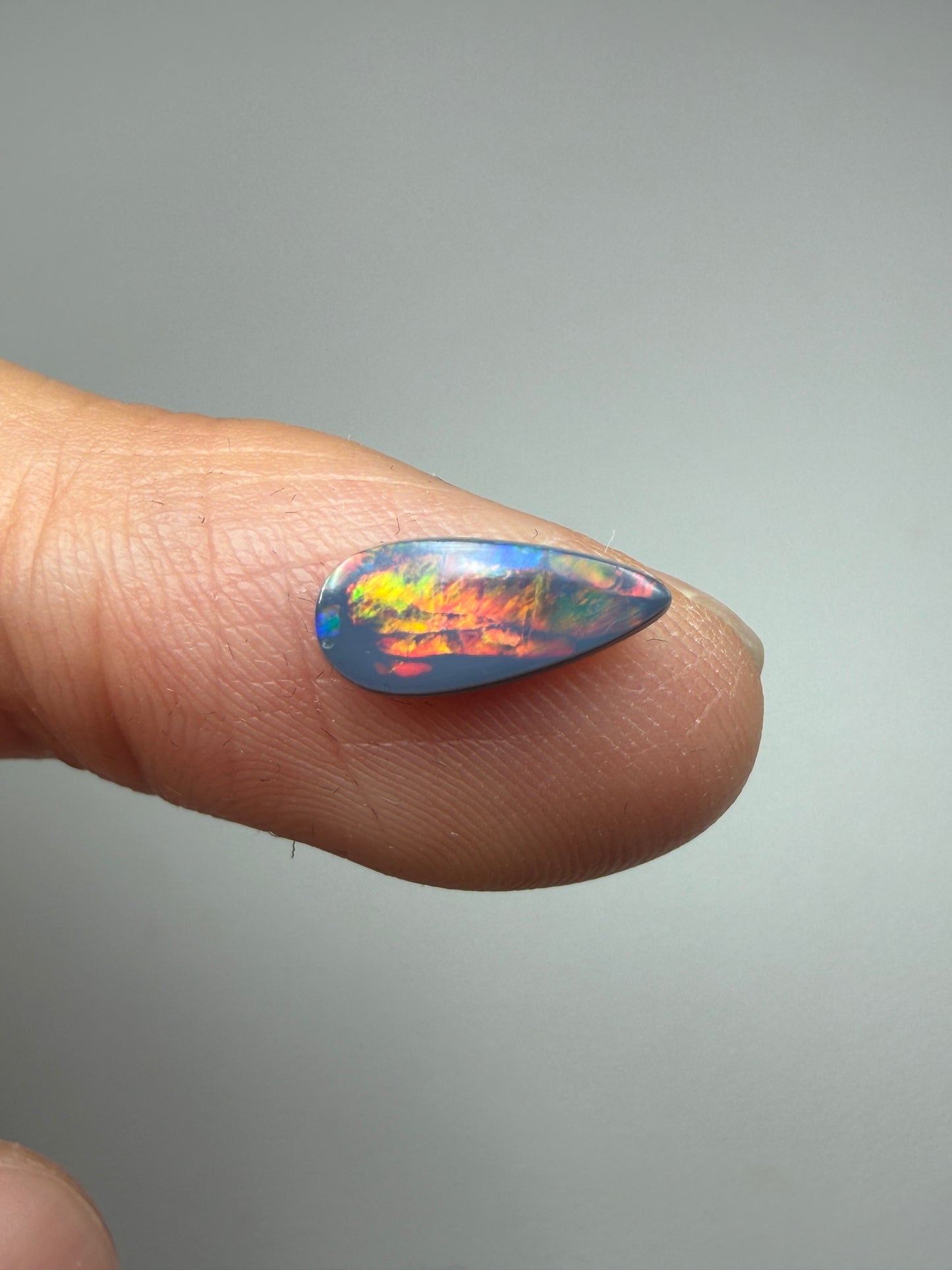 Traffic Light. Lightning Ridge Doublet Opal. 0.60 Ct