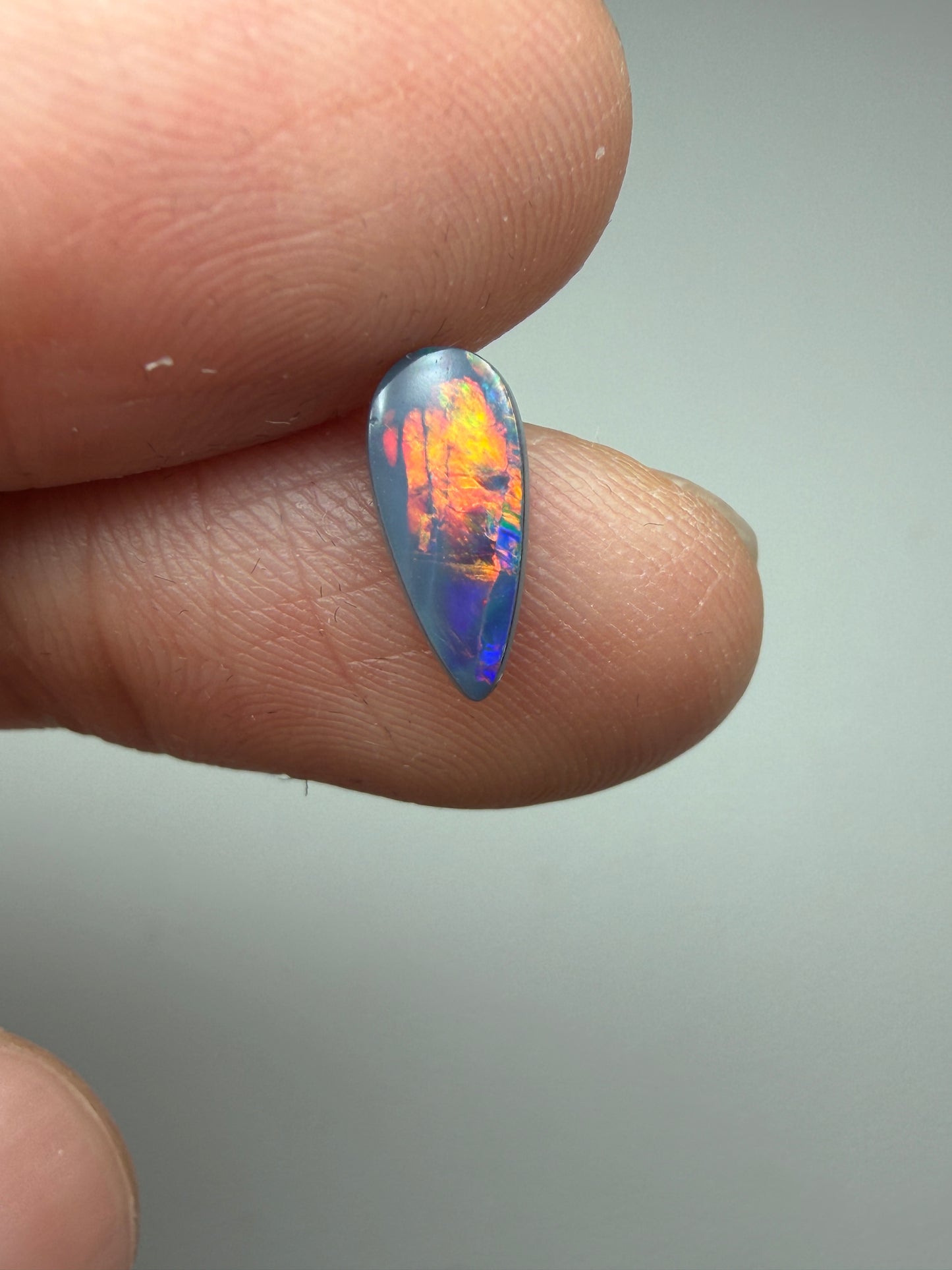 Traffic Light. Lightning Ridge Doublet Opal. 0.60 Ct