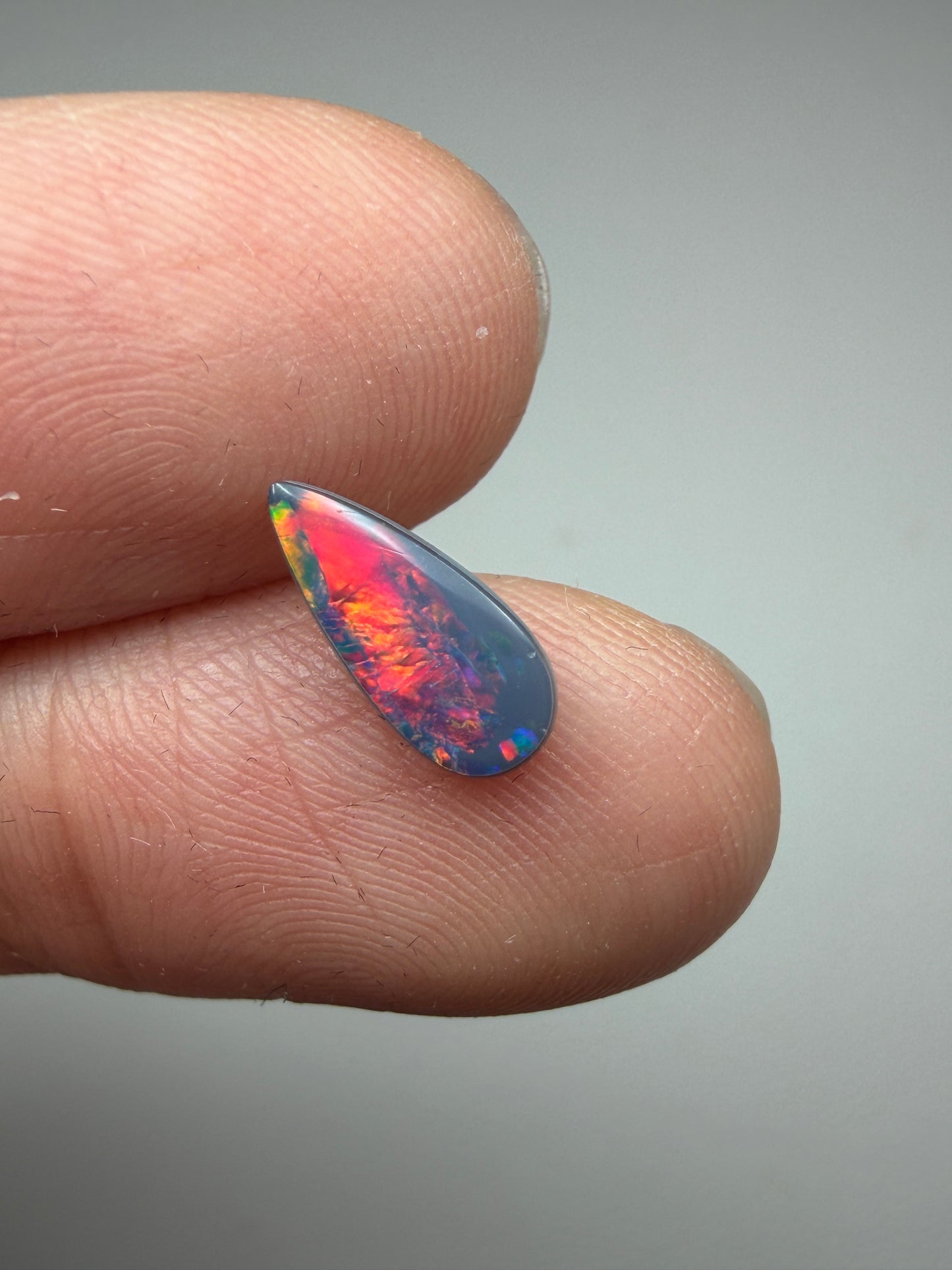 Traffic Light. Lightning Ridge Doublet Opal. 0.60 Ct