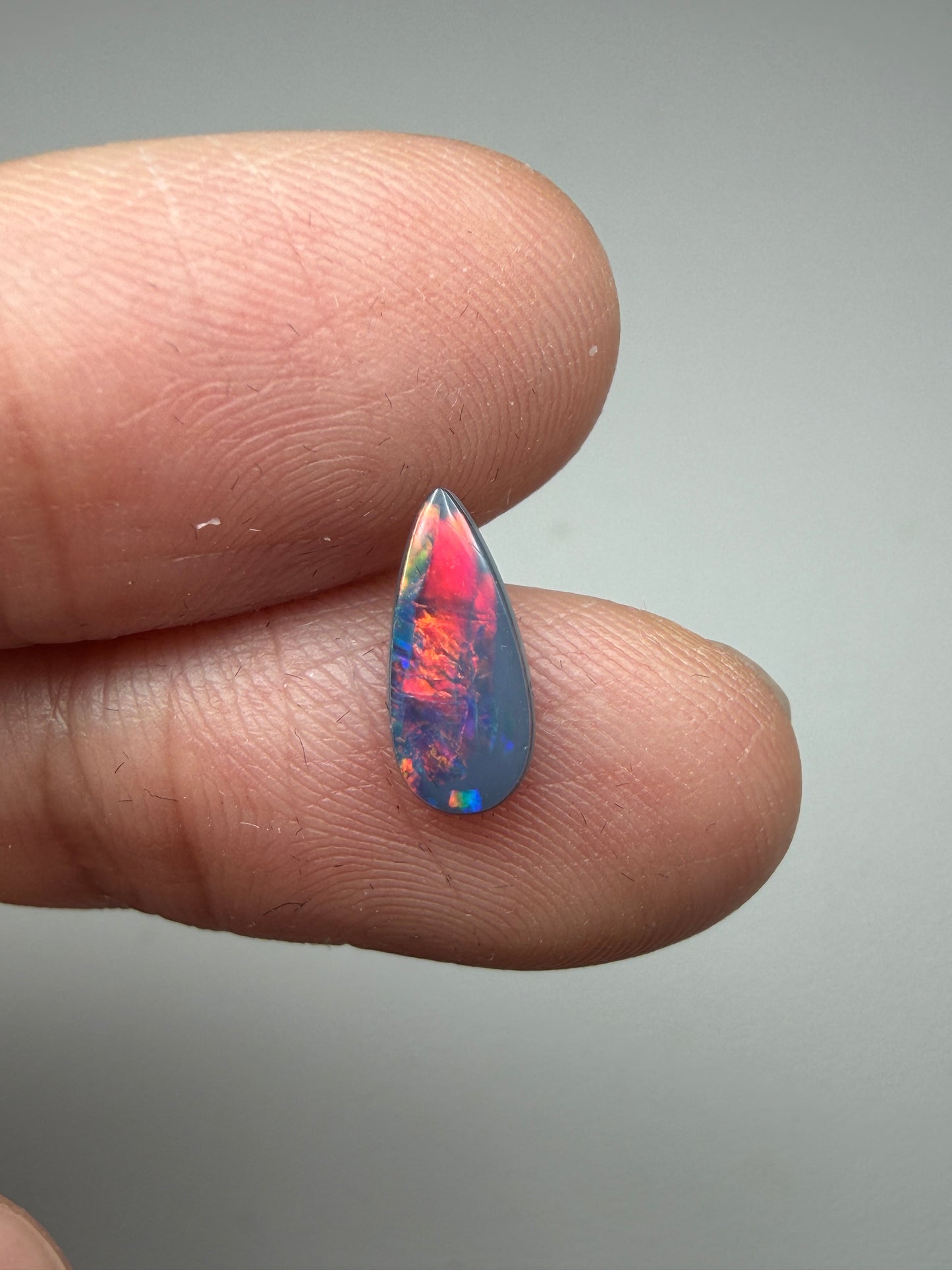 Traffic Light. Lightning Ridge Doublet Opal. 0.60 Ct