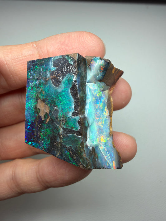 Boulder Opal Natural Two-Sided Split. 149.70 Carats