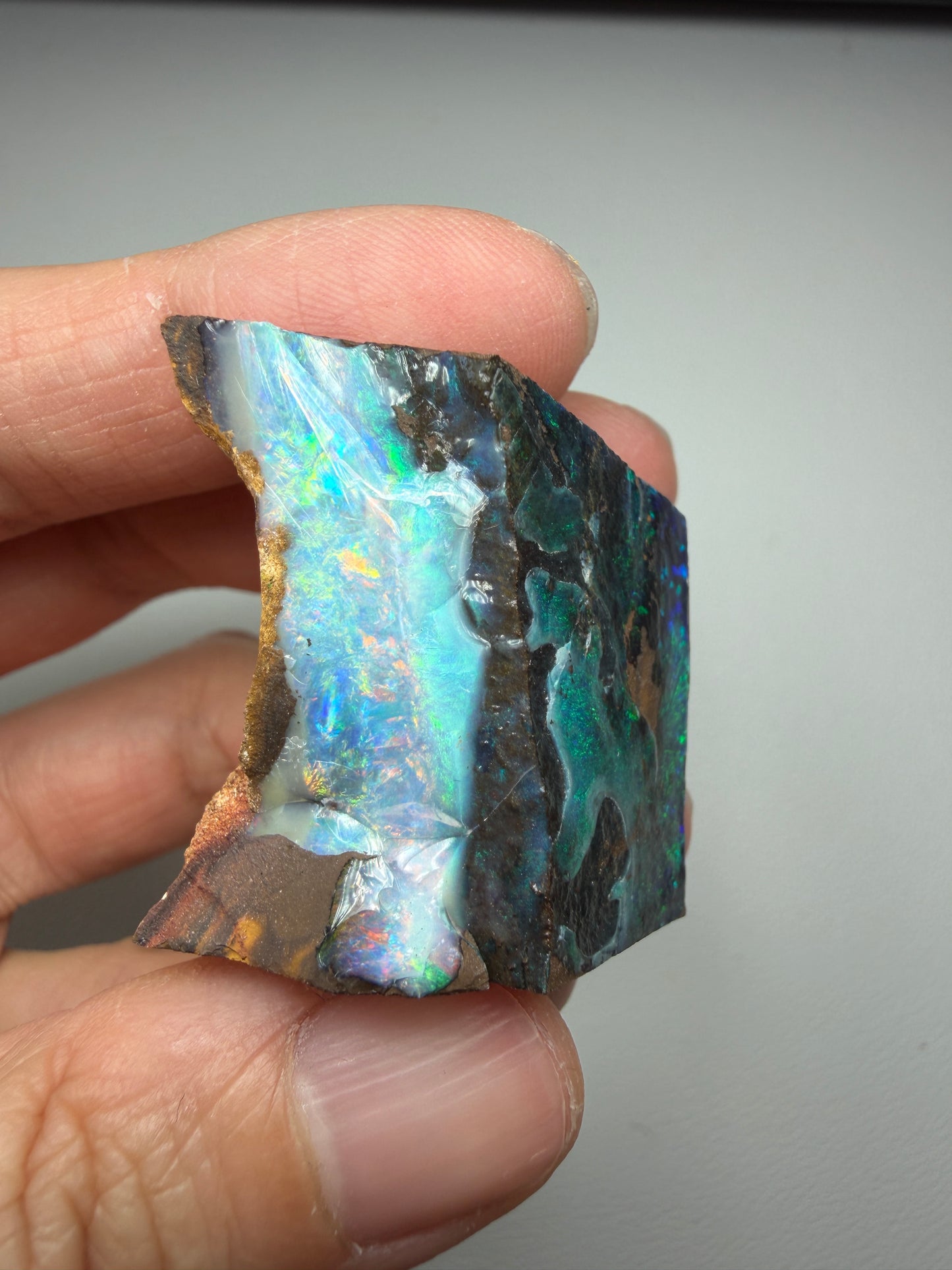 Boulder Opal Natural Two-Sided Split. 149.70 Carats