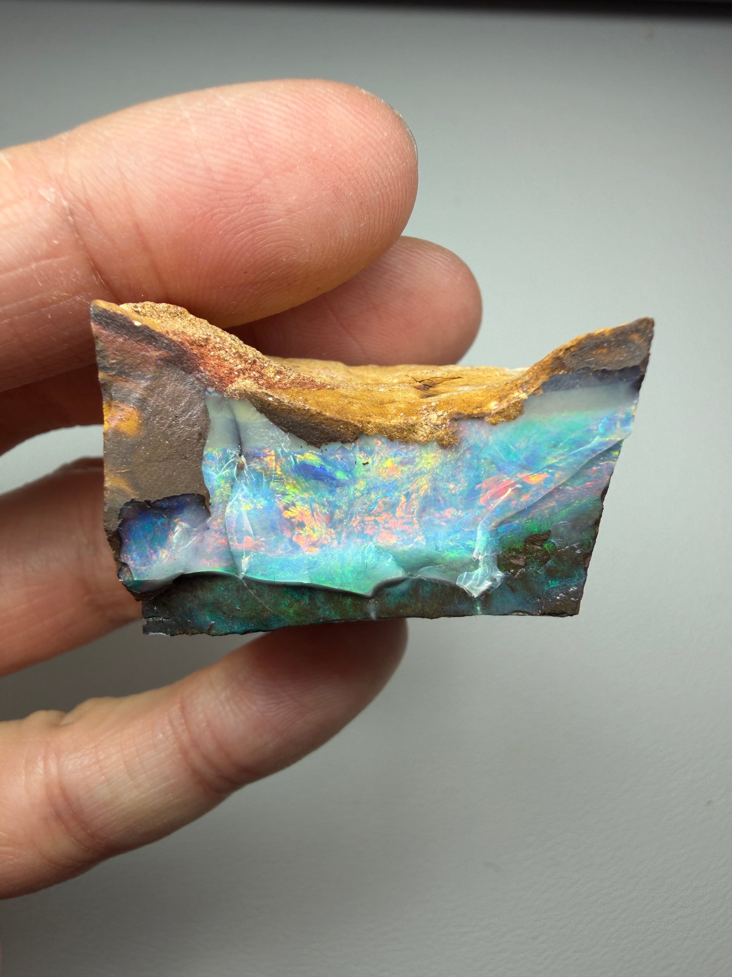 Boulder Opal Natural Two-Sided Split. 149.70 Carats