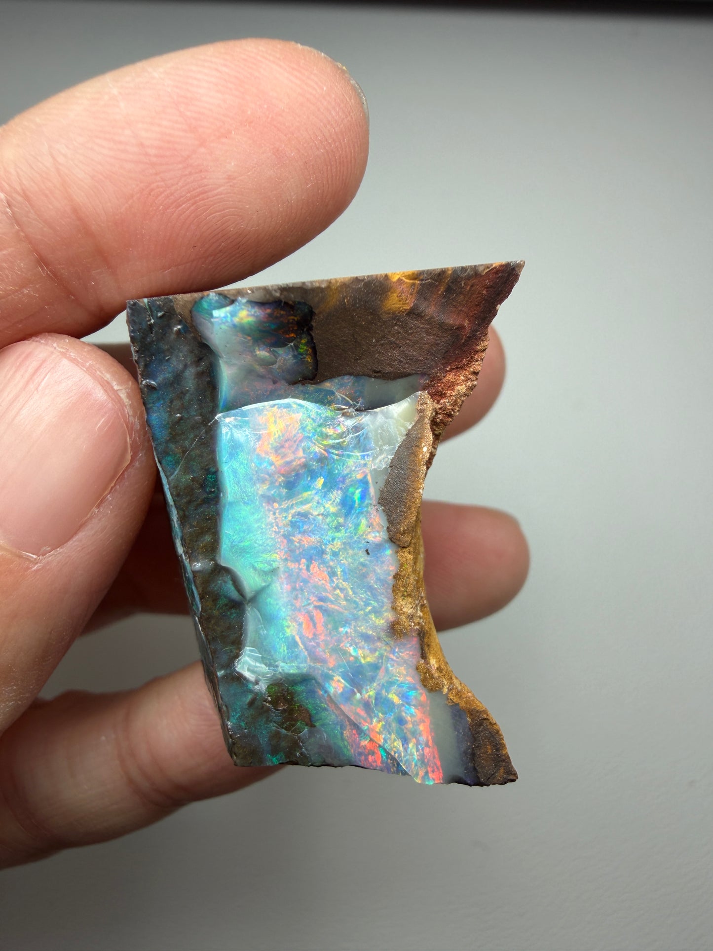 Boulder Opal Natural Two-Sided Split. 149.70 Carats
