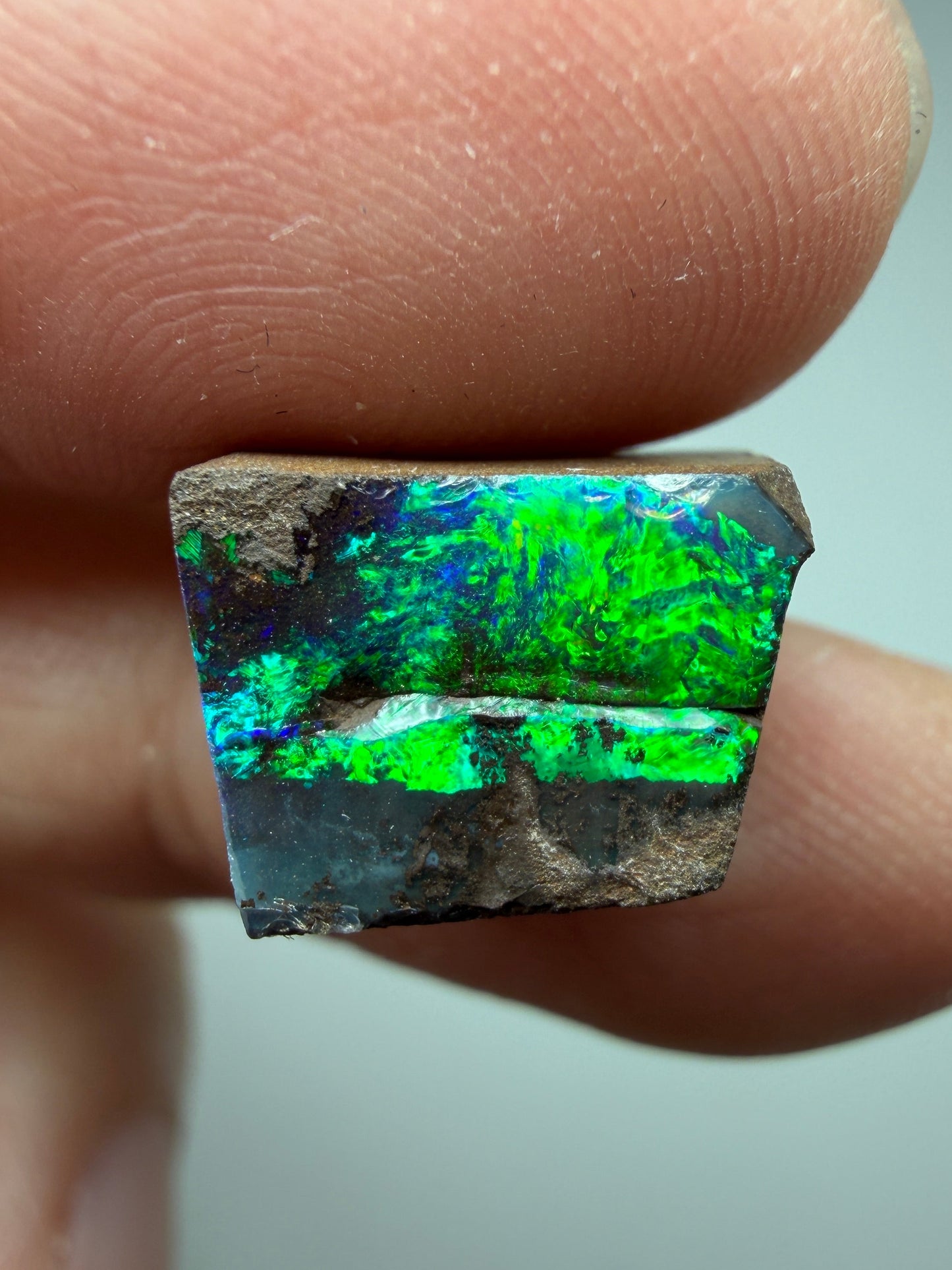 Boulder Opal Natural Single Split. 10.50 Carats