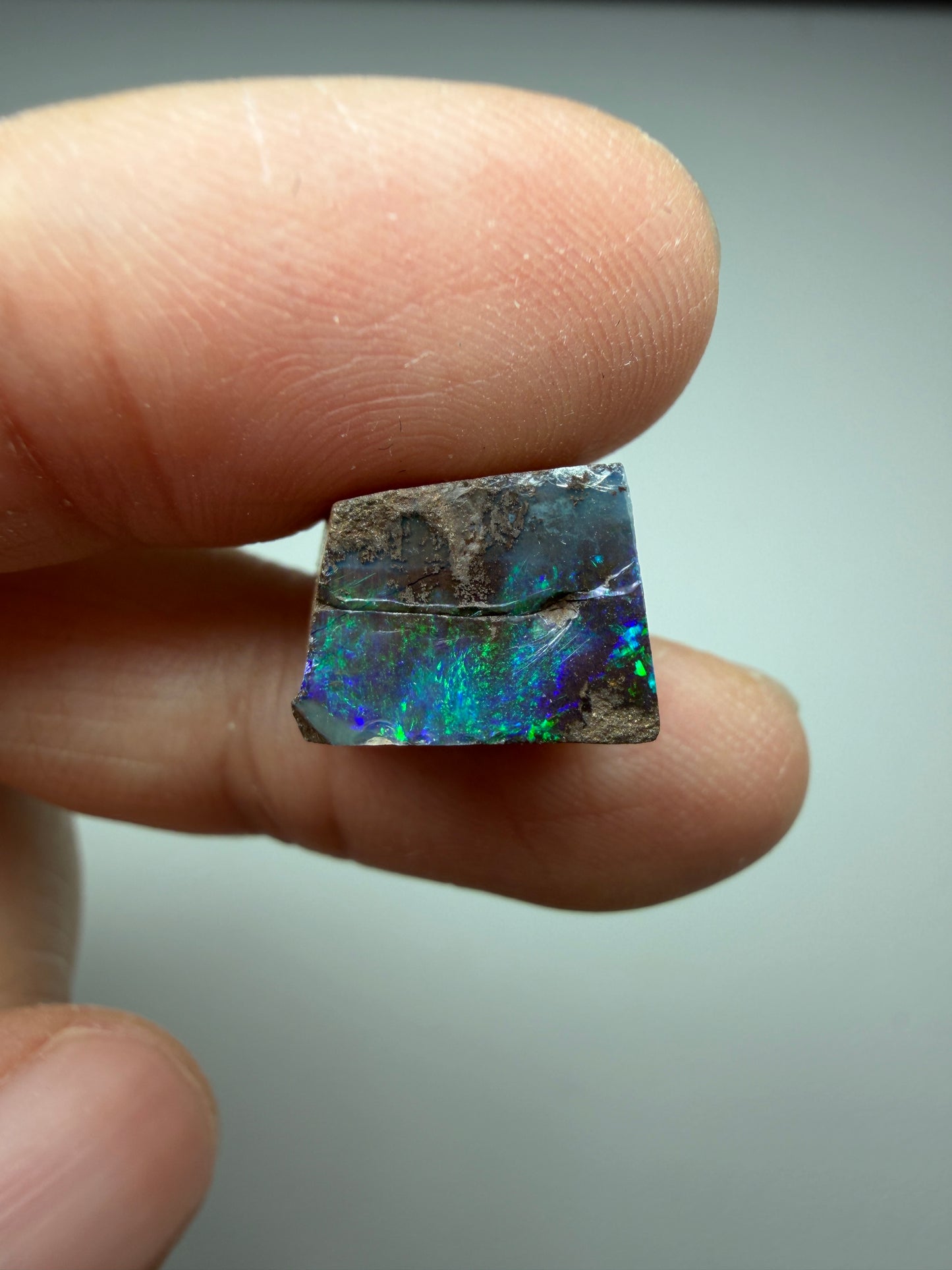 Boulder Opal Natural Single Split. 10.50 Carats